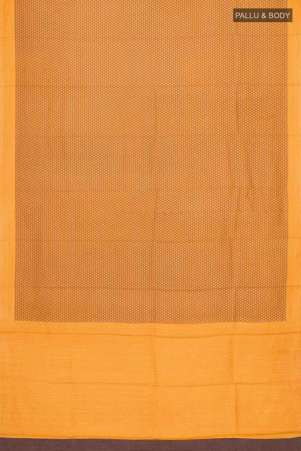 Orange Printed Silk Saree