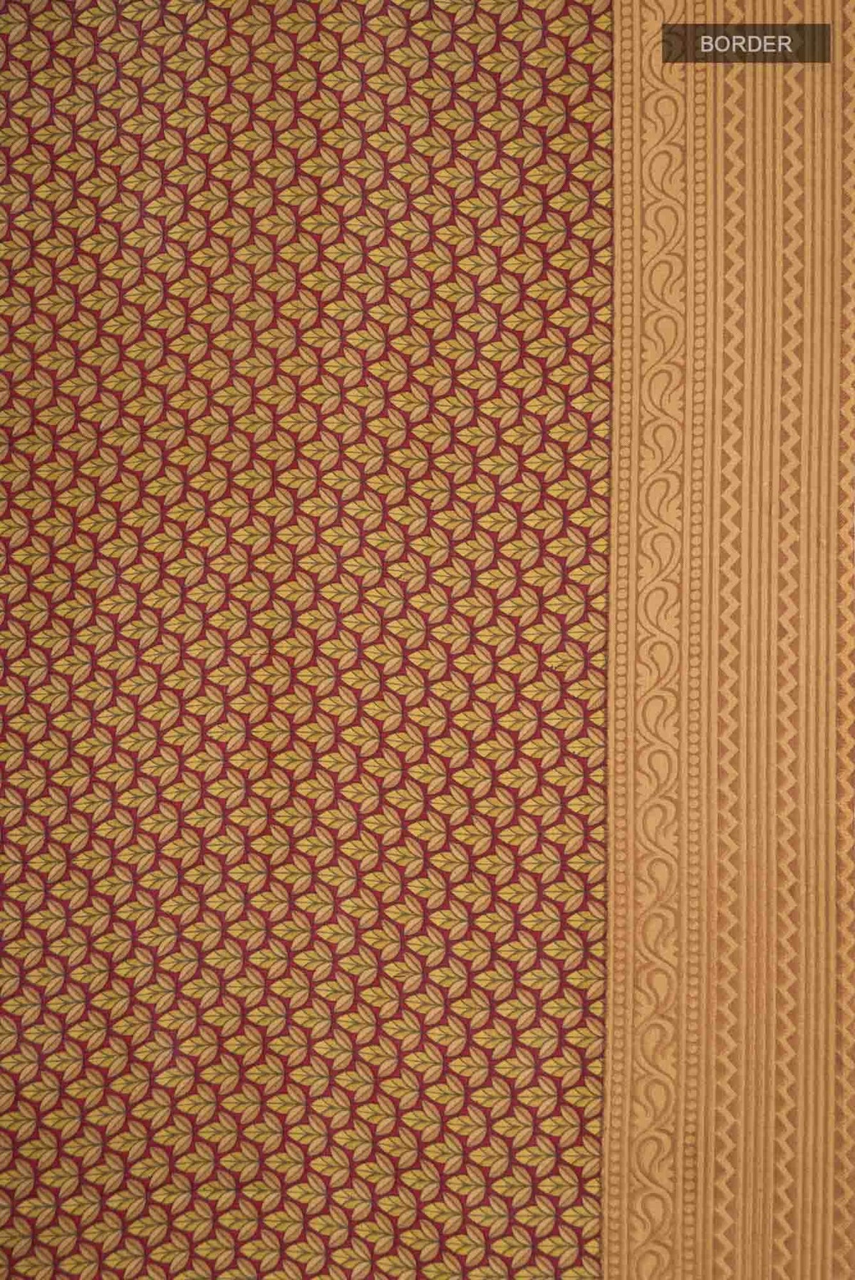 Brown Printed Silk Saree