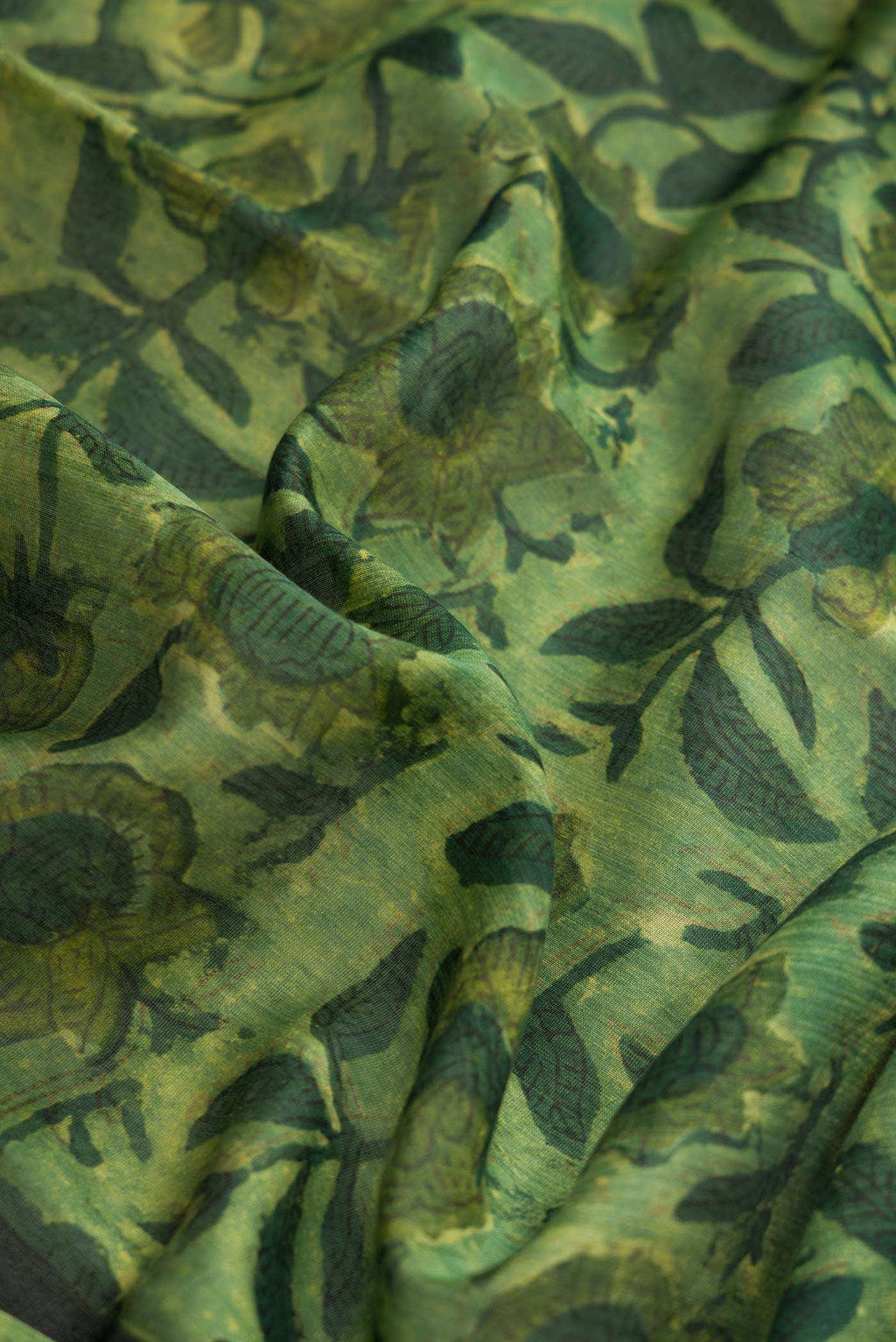 Green Dual Tone Tussar Silk Saree
