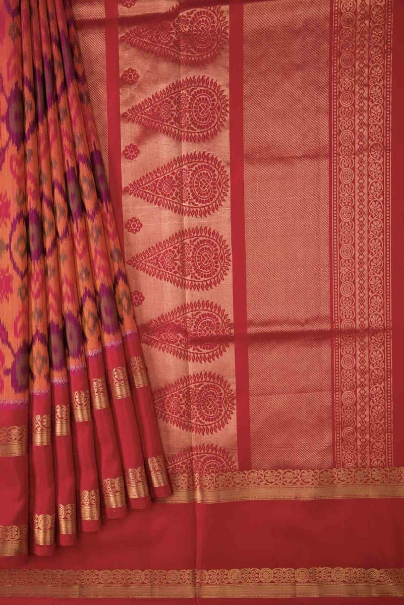 Rust Soft Silk Saree