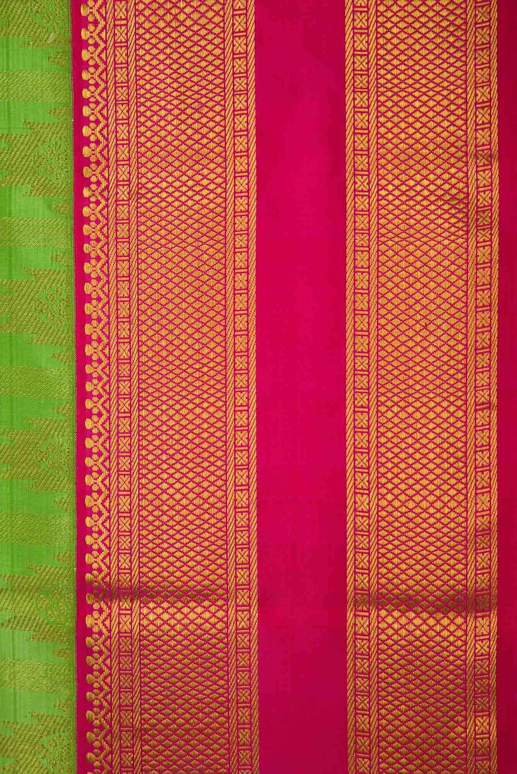 Pure Silk Pure Zari Green Dual Tone Kanjivaram Saree