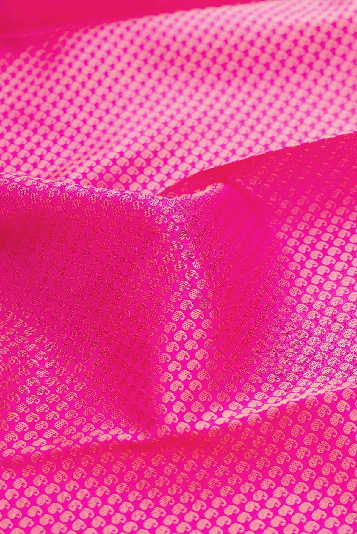 Pure Silk Pure Zari Pink Dual Tone Kanchipuram Saree