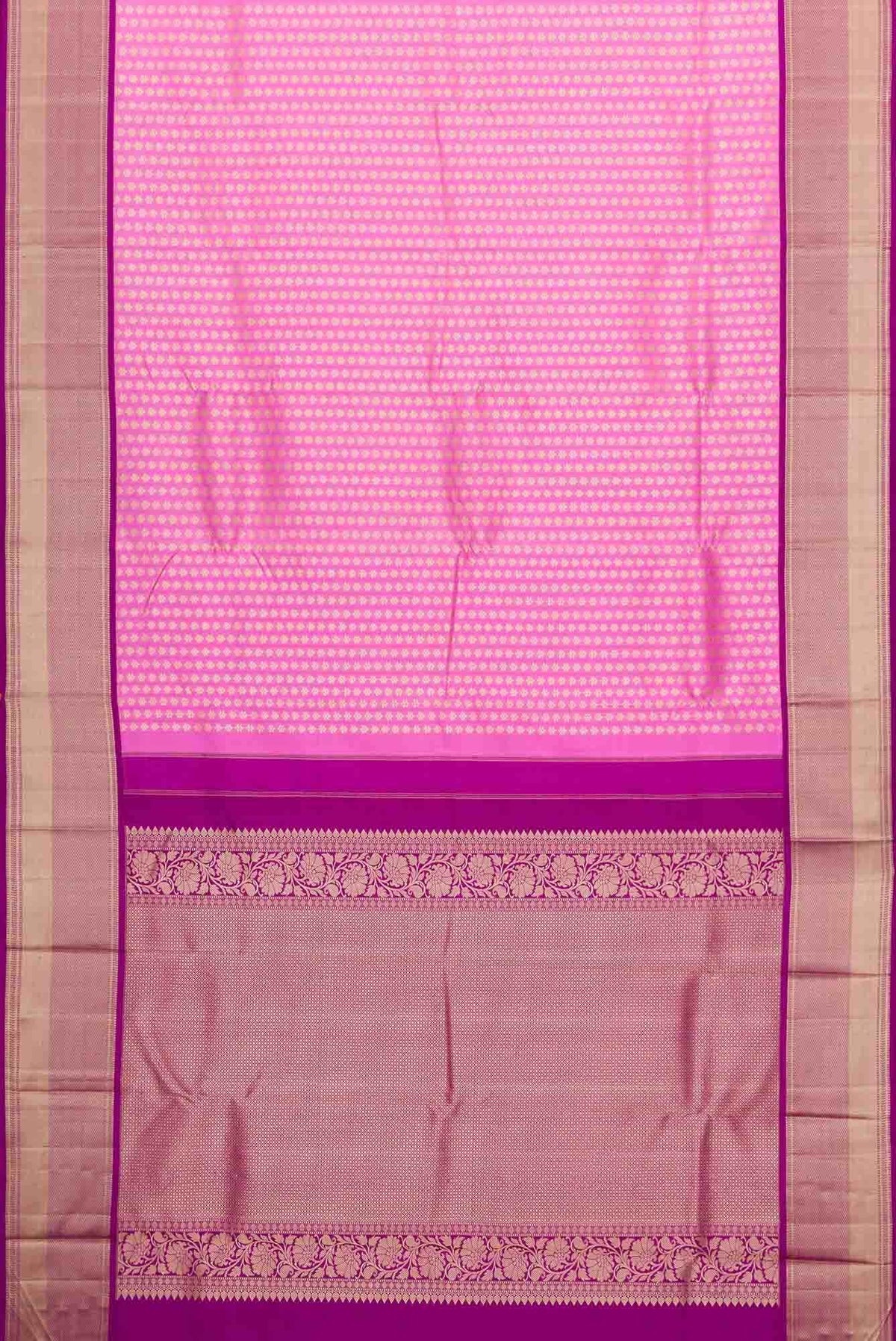 Pink Dual Tone Kanchipuram Silk Saree