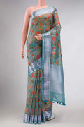Light Green Blended Linen Saree