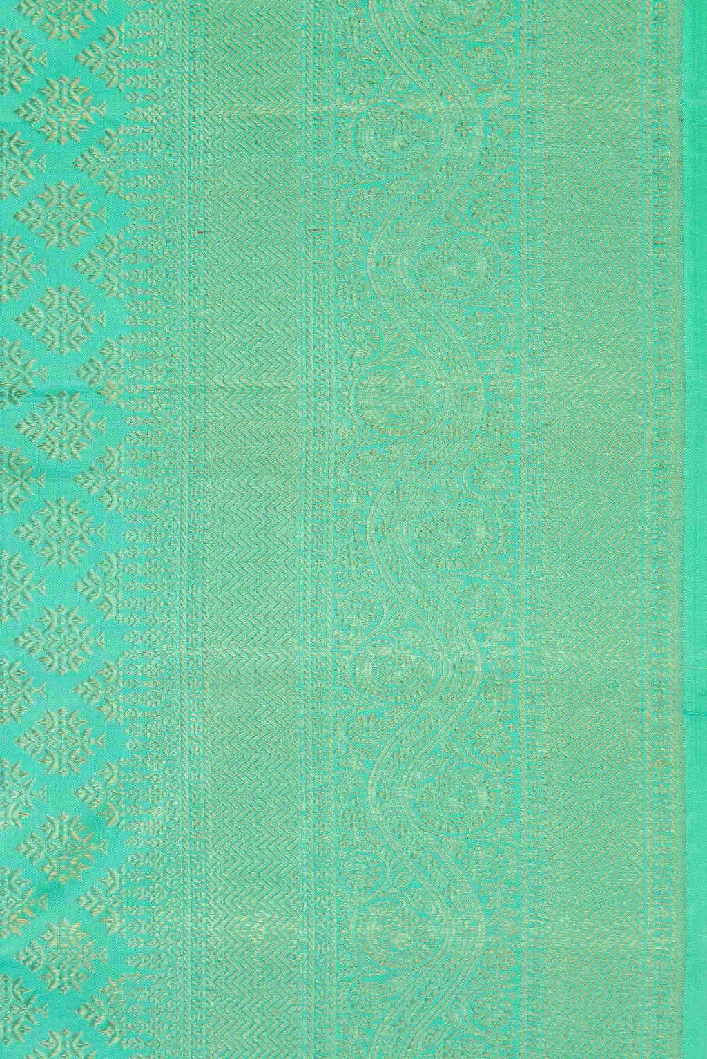 Sea Green Dual Tone Kanchipuram Silk Saree