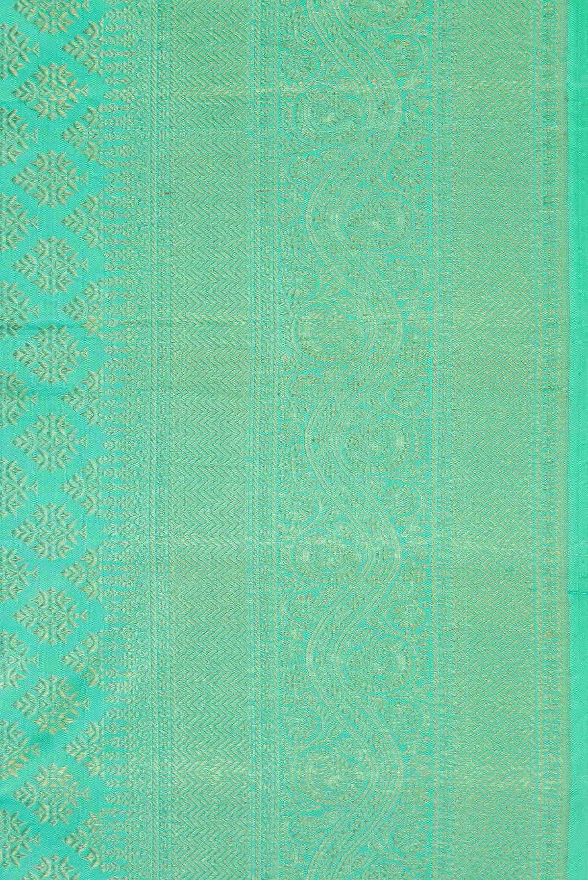 Sea Green Dual Tone Kanchipuram Silk Saree
