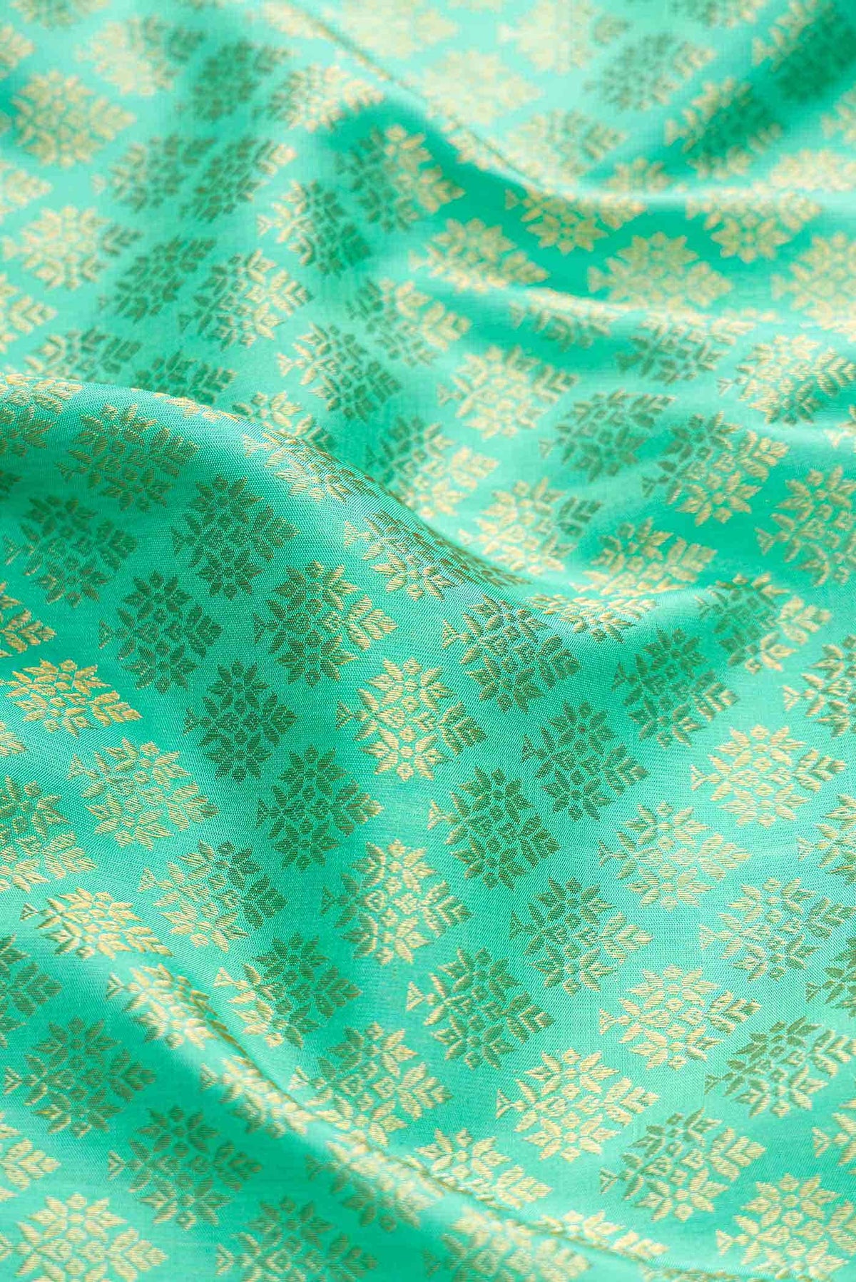 Sea Green Dual Tone Kanchipuram Silk Saree