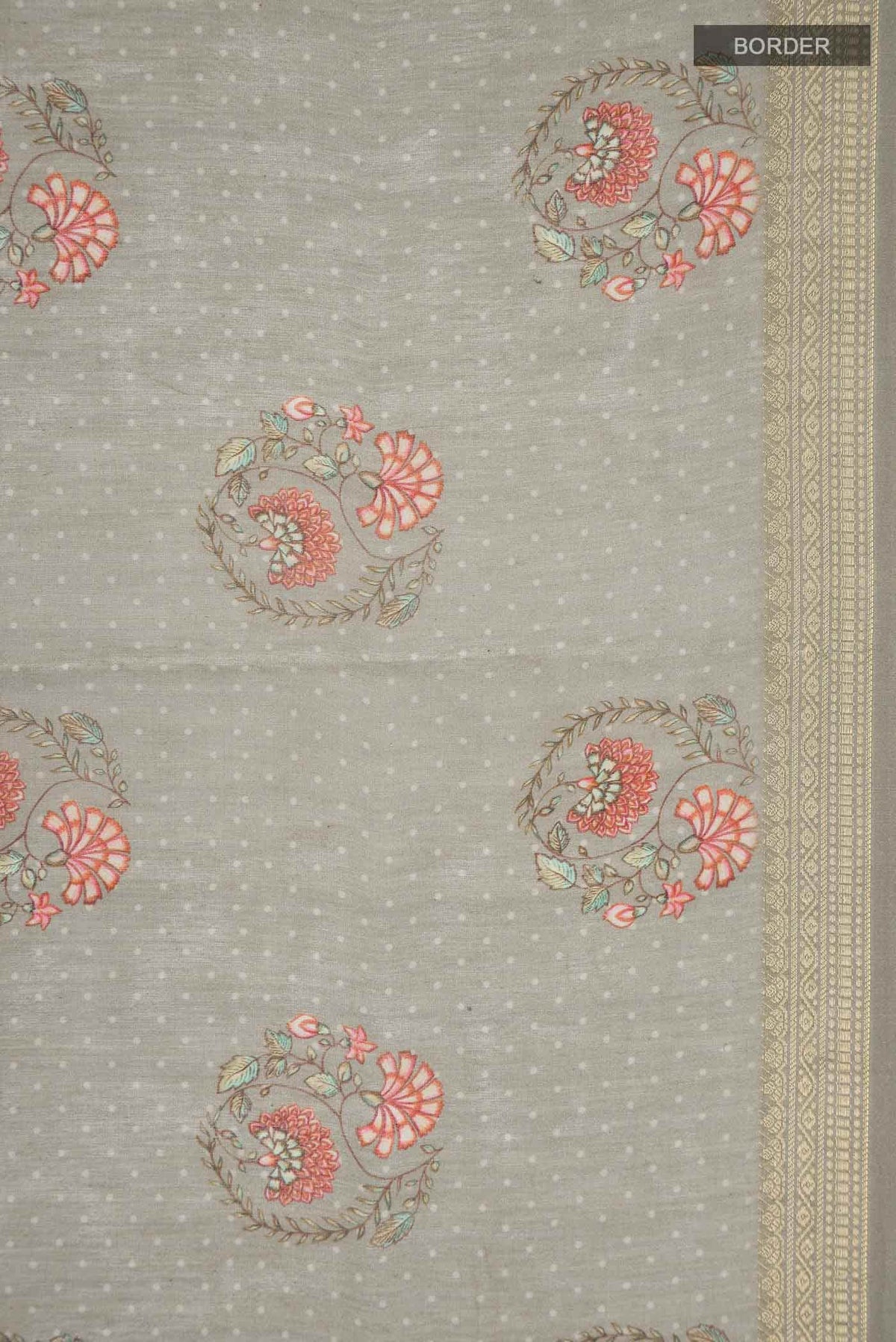 Grey Silk Cotton Saree