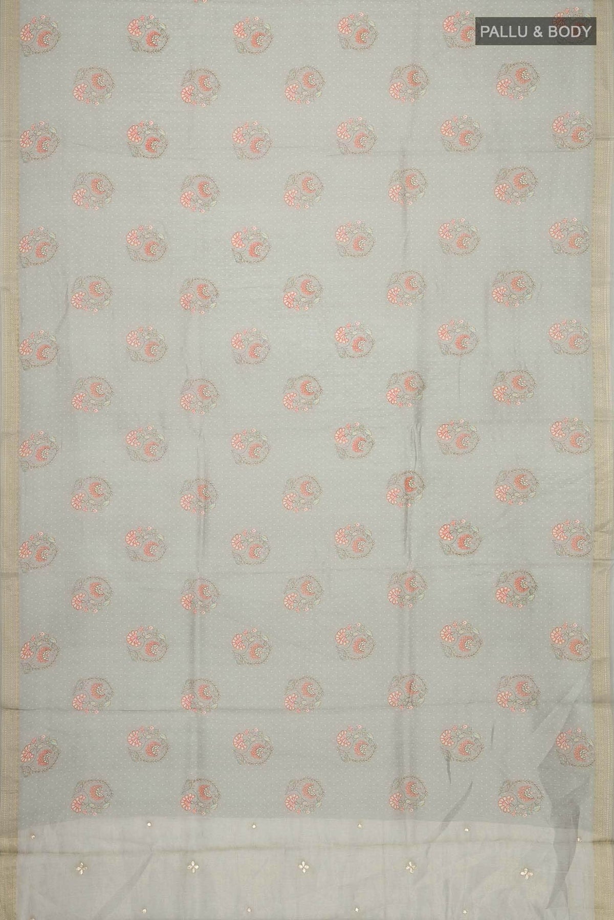 Grey Silk Cotton Saree