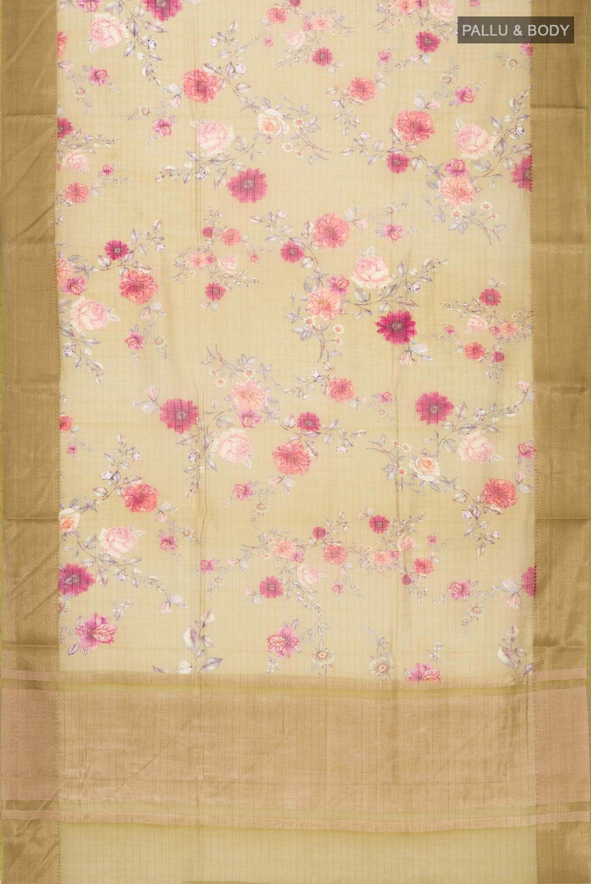 Brown Silk Cotton Saree