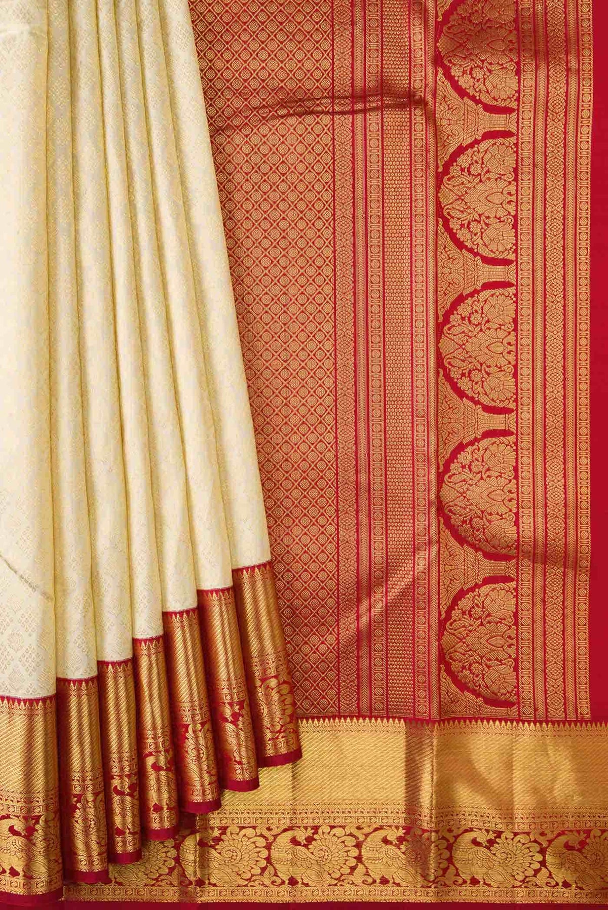 Sandal Kanchipuram Silk Saree