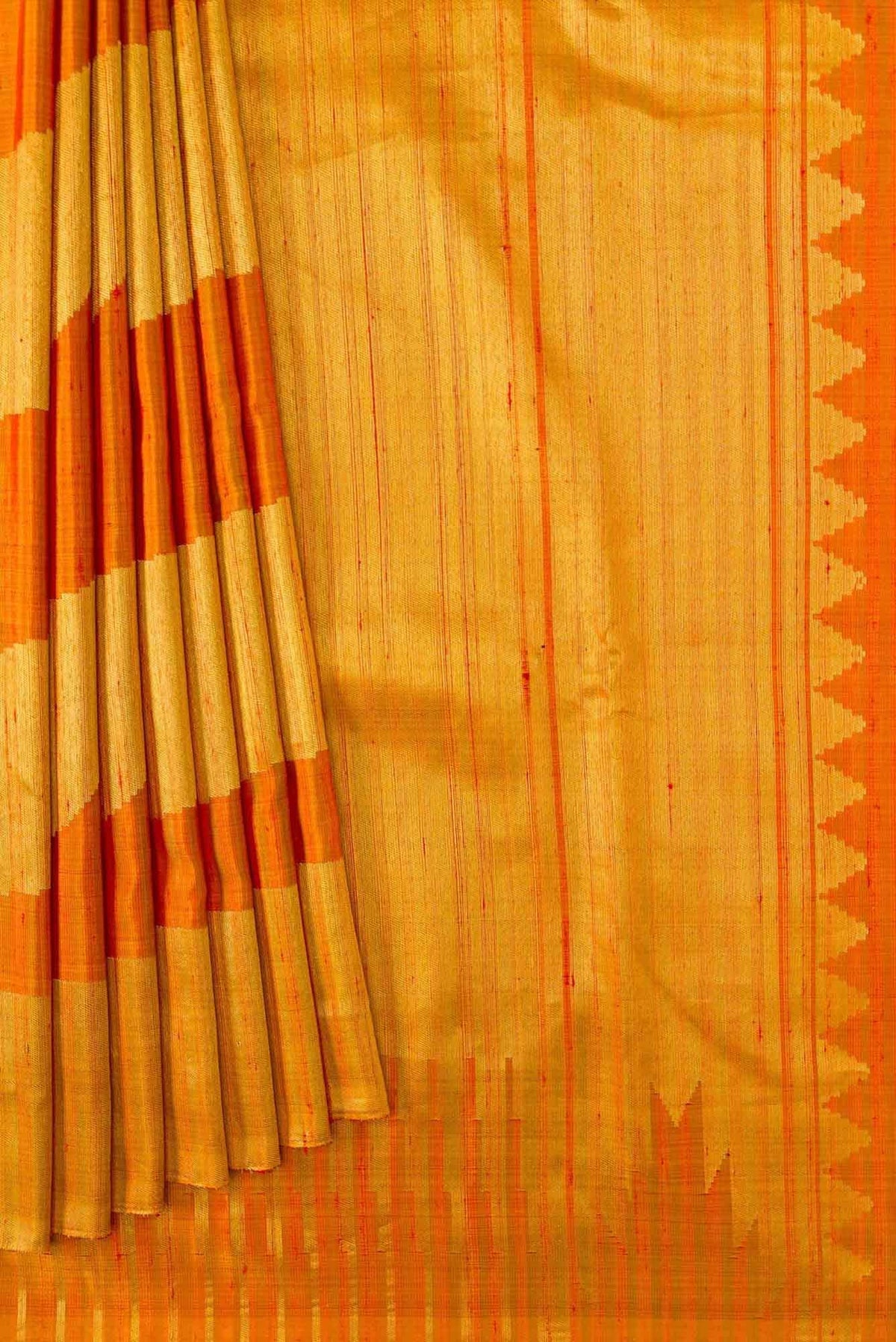Mustard Dual Tone Kanchipuram Silk Saree