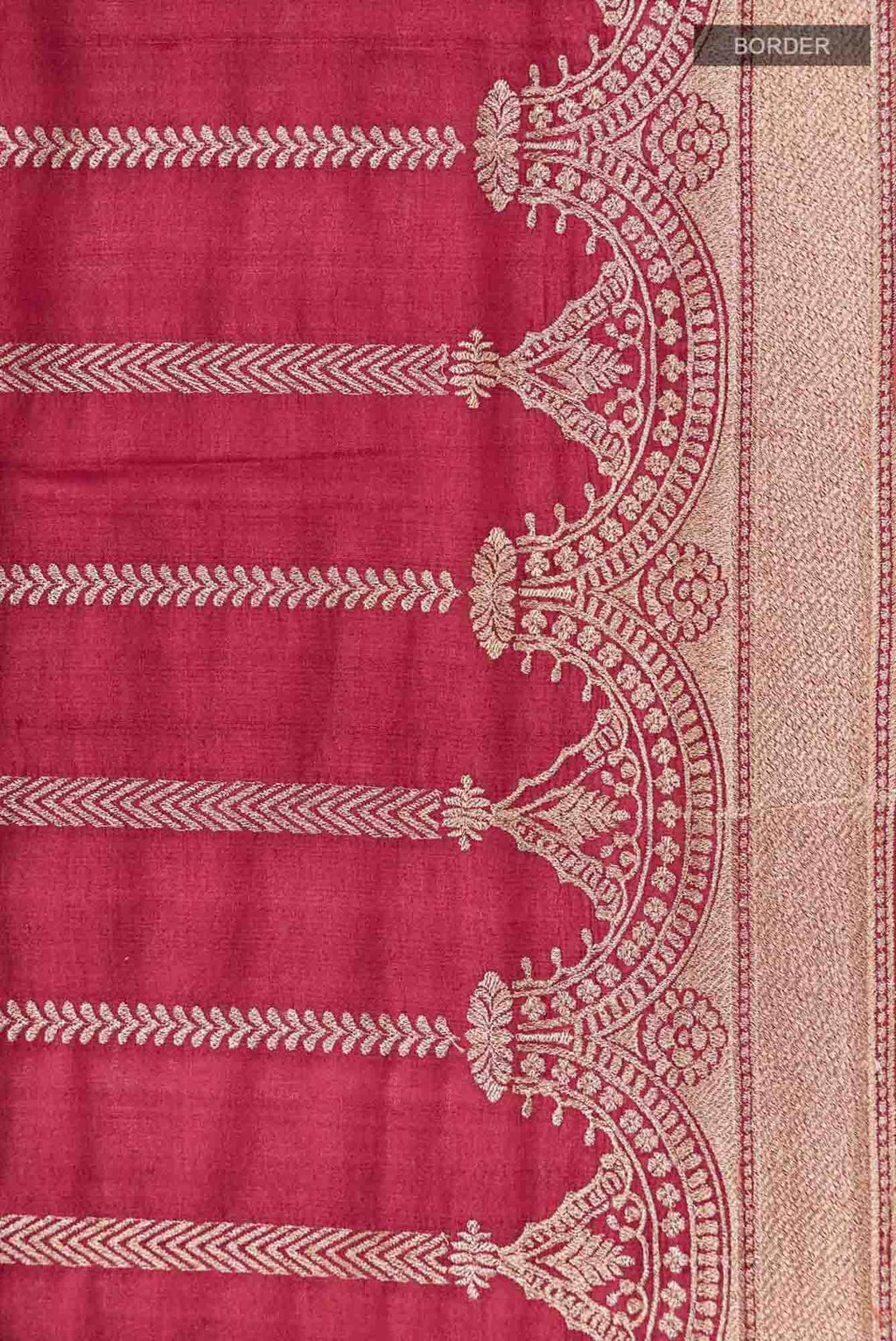 Maroon Bhagalpuri Tussar Silk Saree
