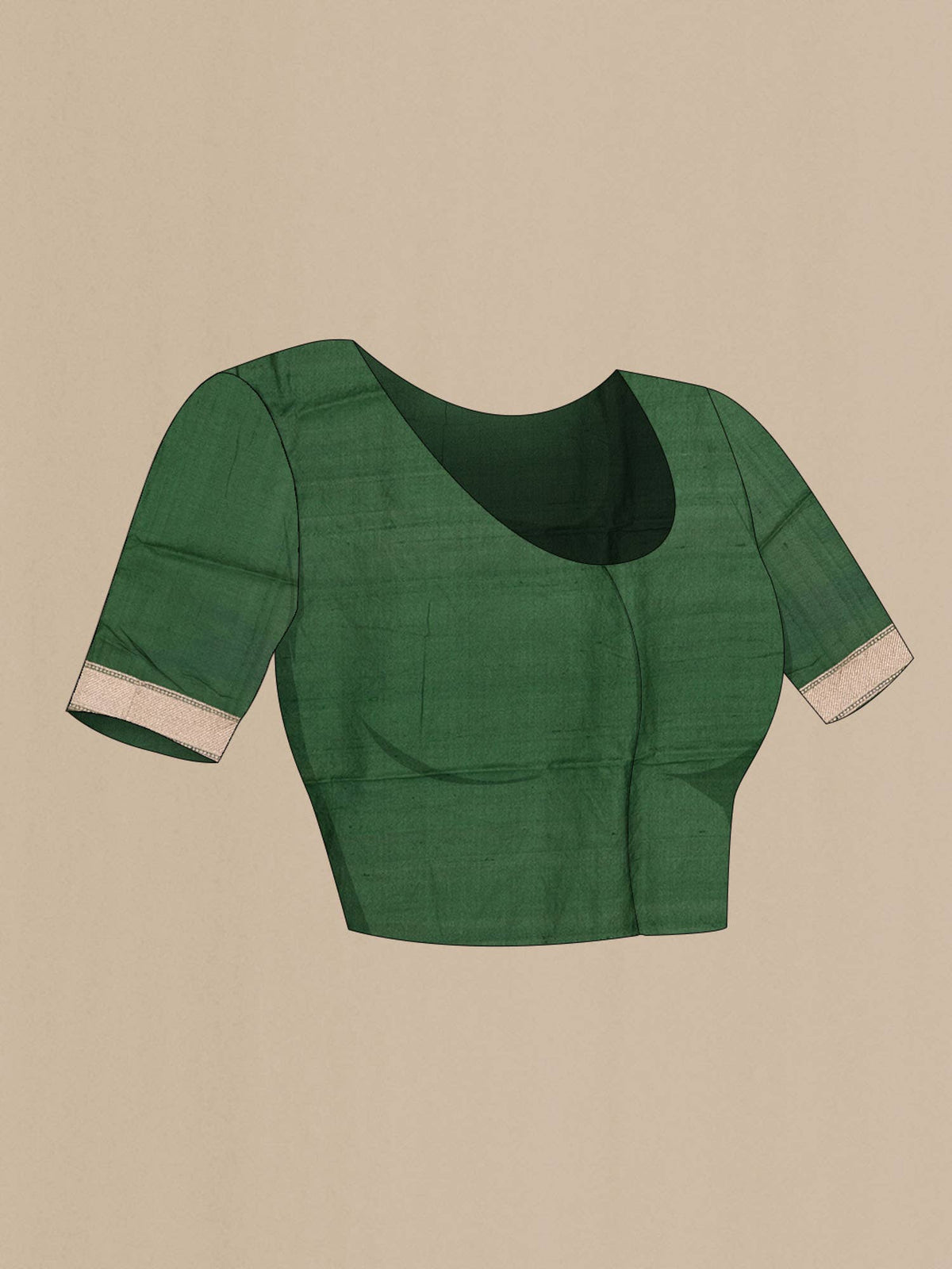 Green Bhagalpuri Tussar Silk Saree