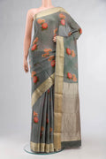 Green Mysore Crepe Saree