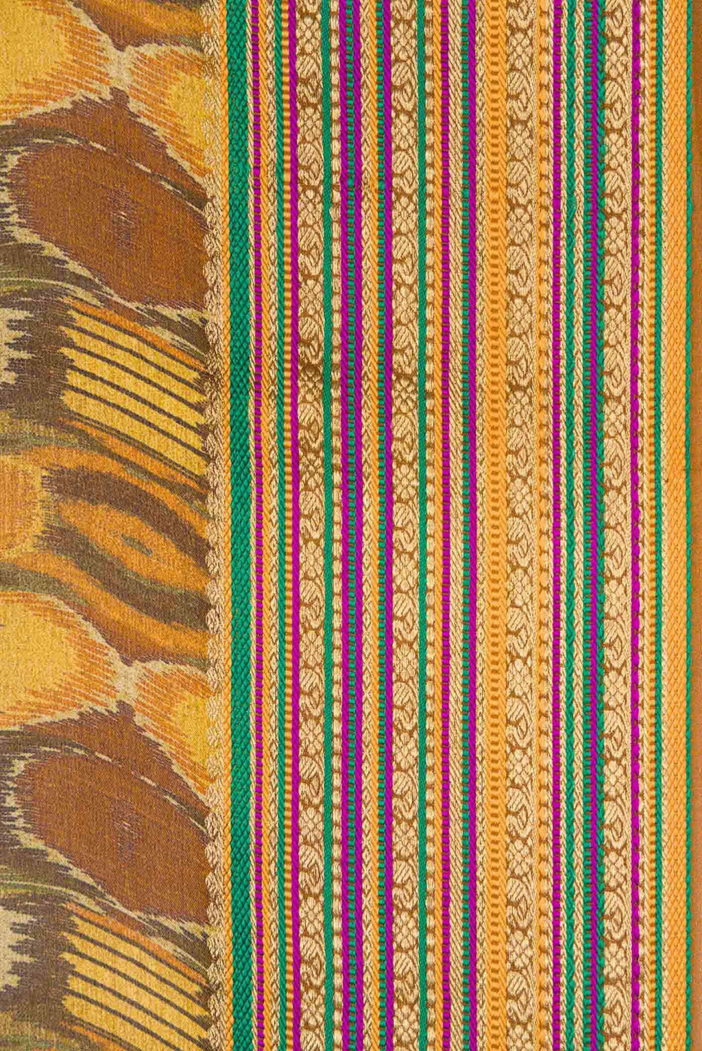 Mustard Mysore Crepe Saree