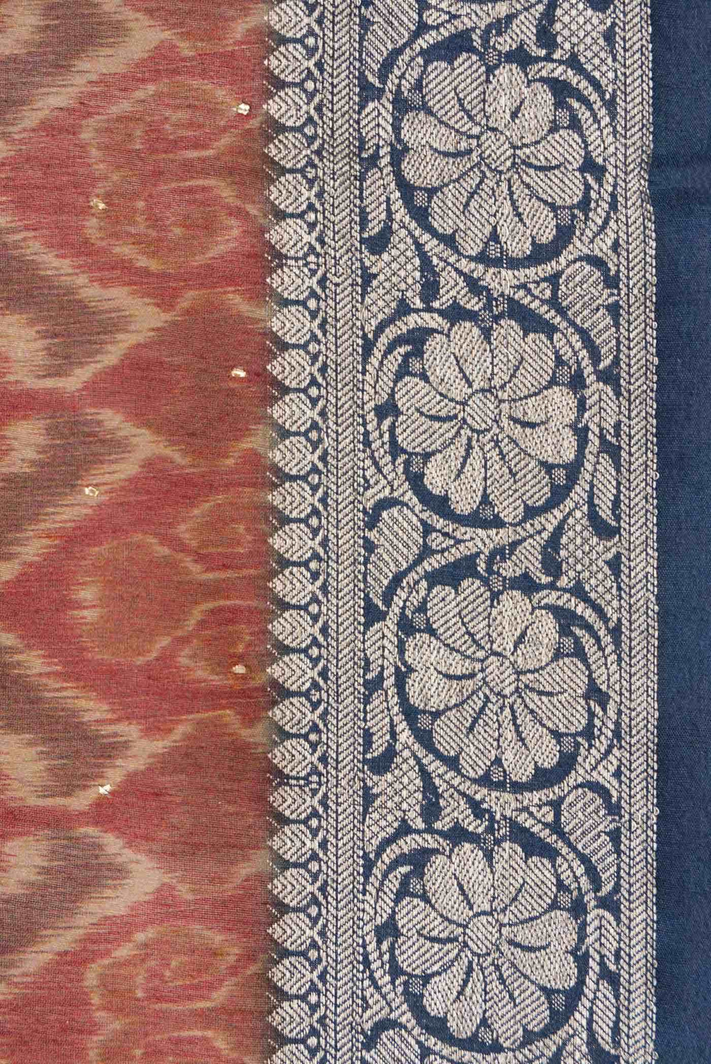 Brown Tussar Silk Saree