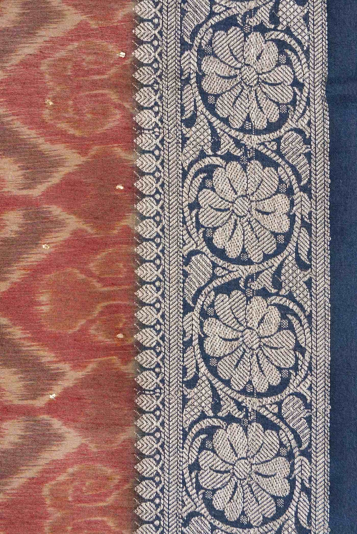 Brown Tussar Silk Saree