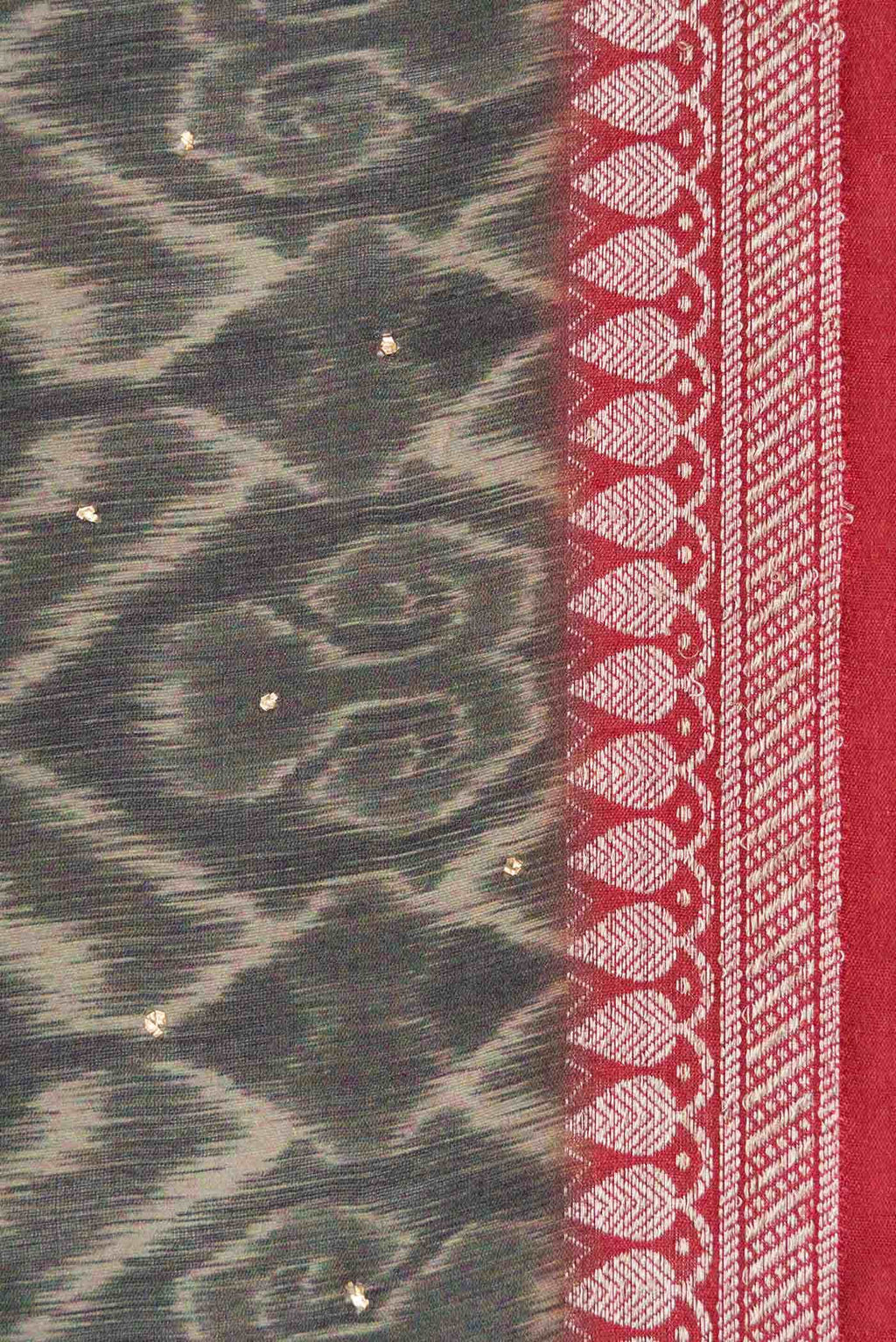 Grey Tussar Silk Saree