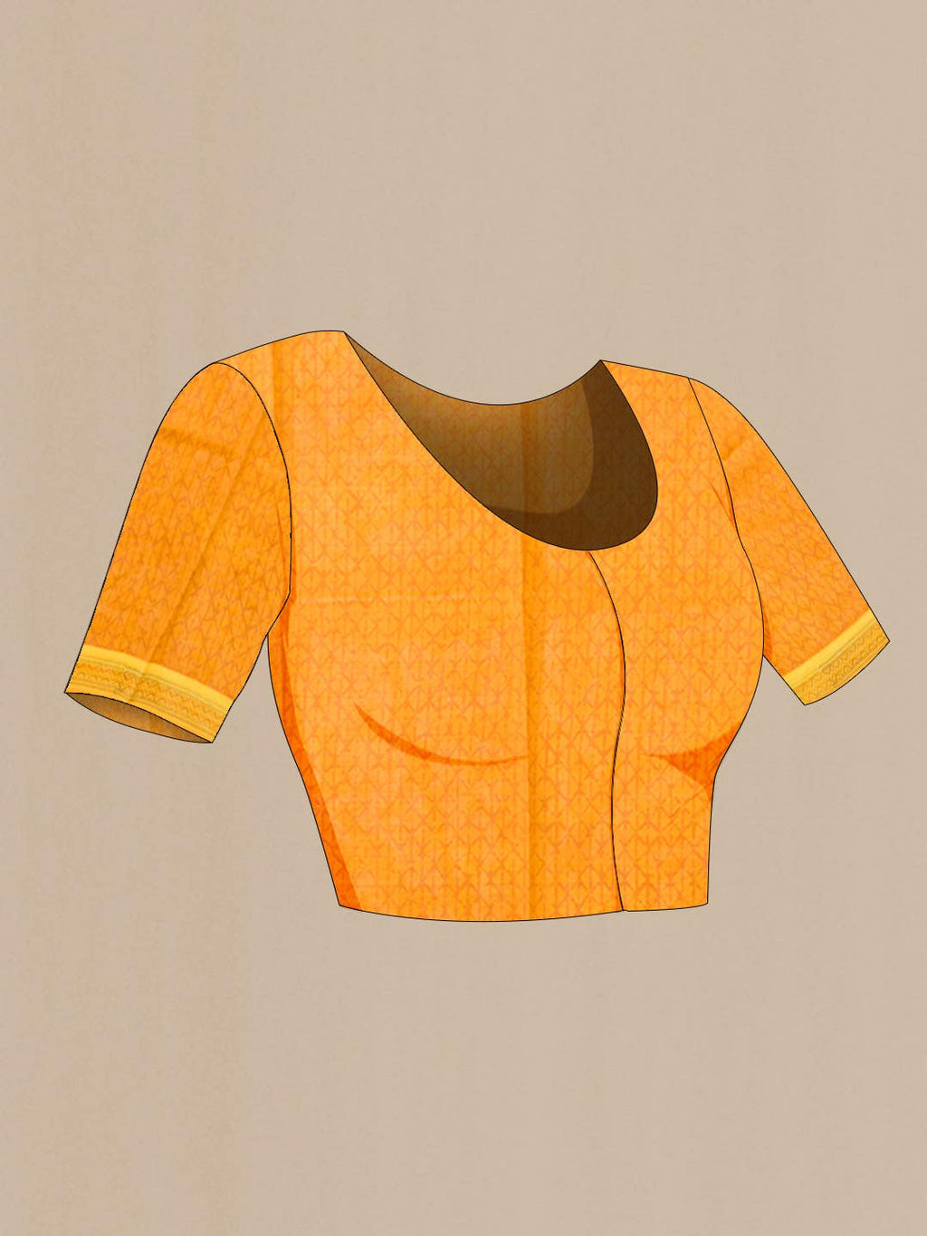 Mustard Printed Silk Saree