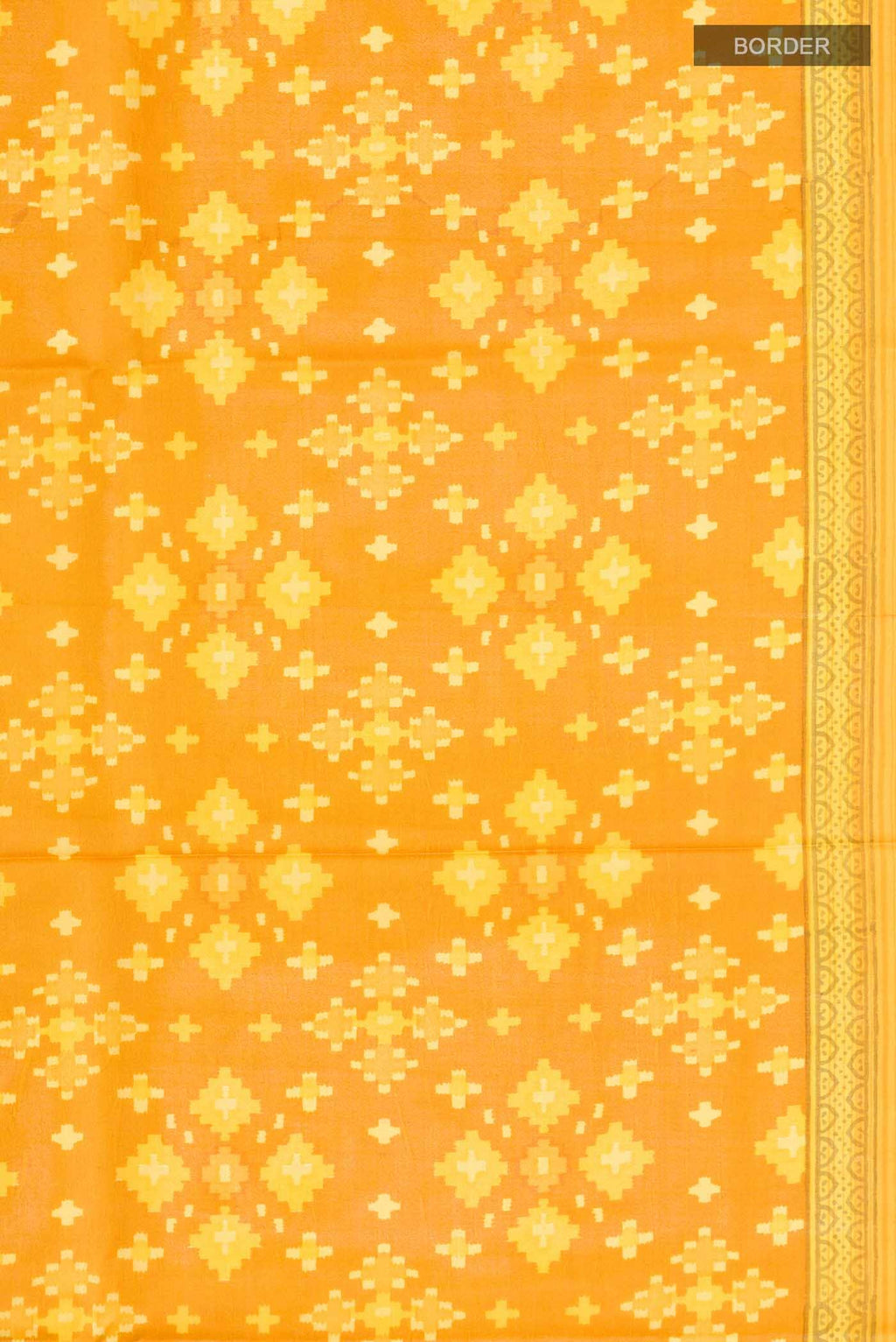 Mustard Printed Silk Saree