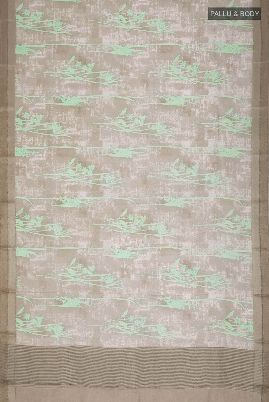 Beige Mysore Chiffon Saree