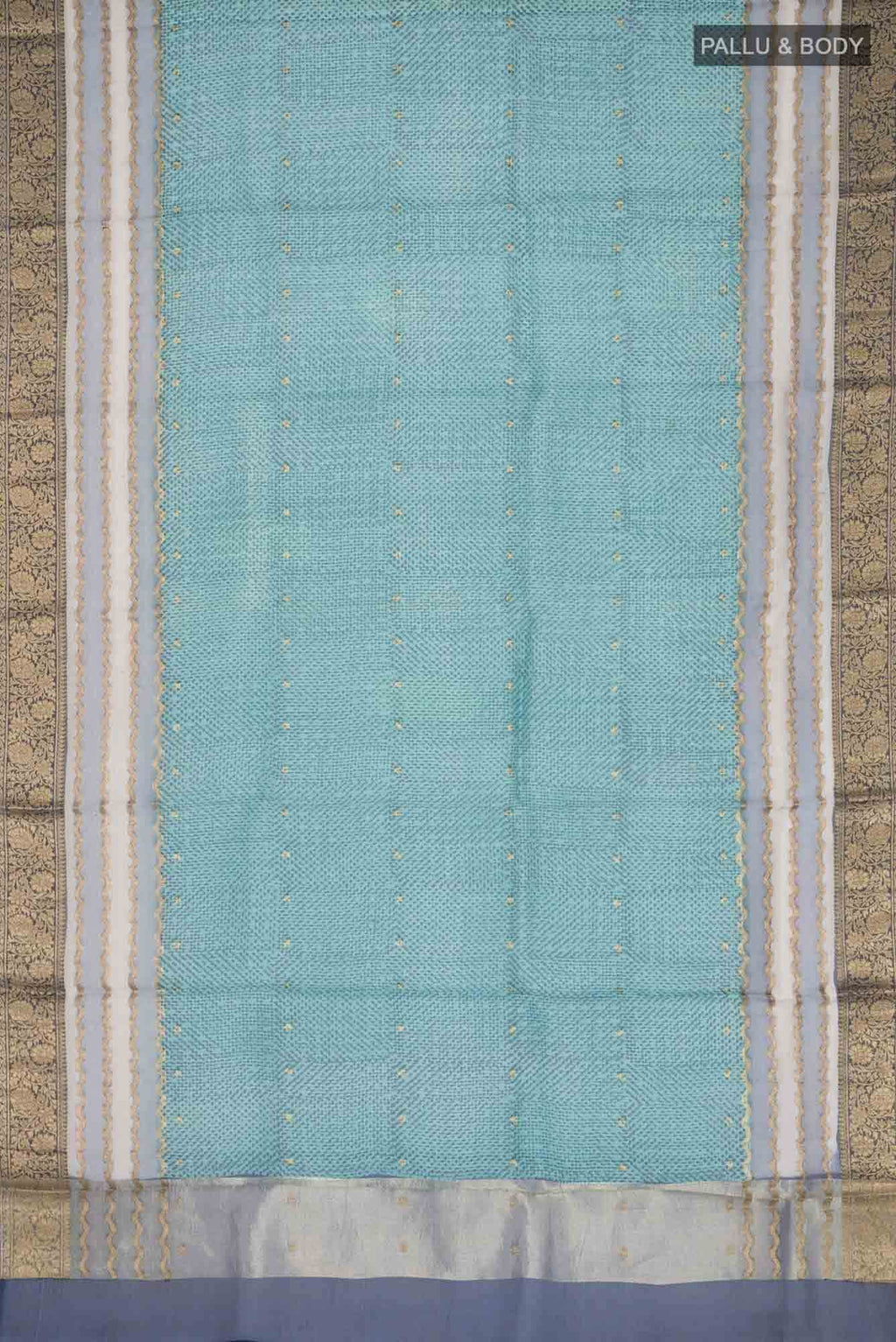 Blue Organza Silk Saree