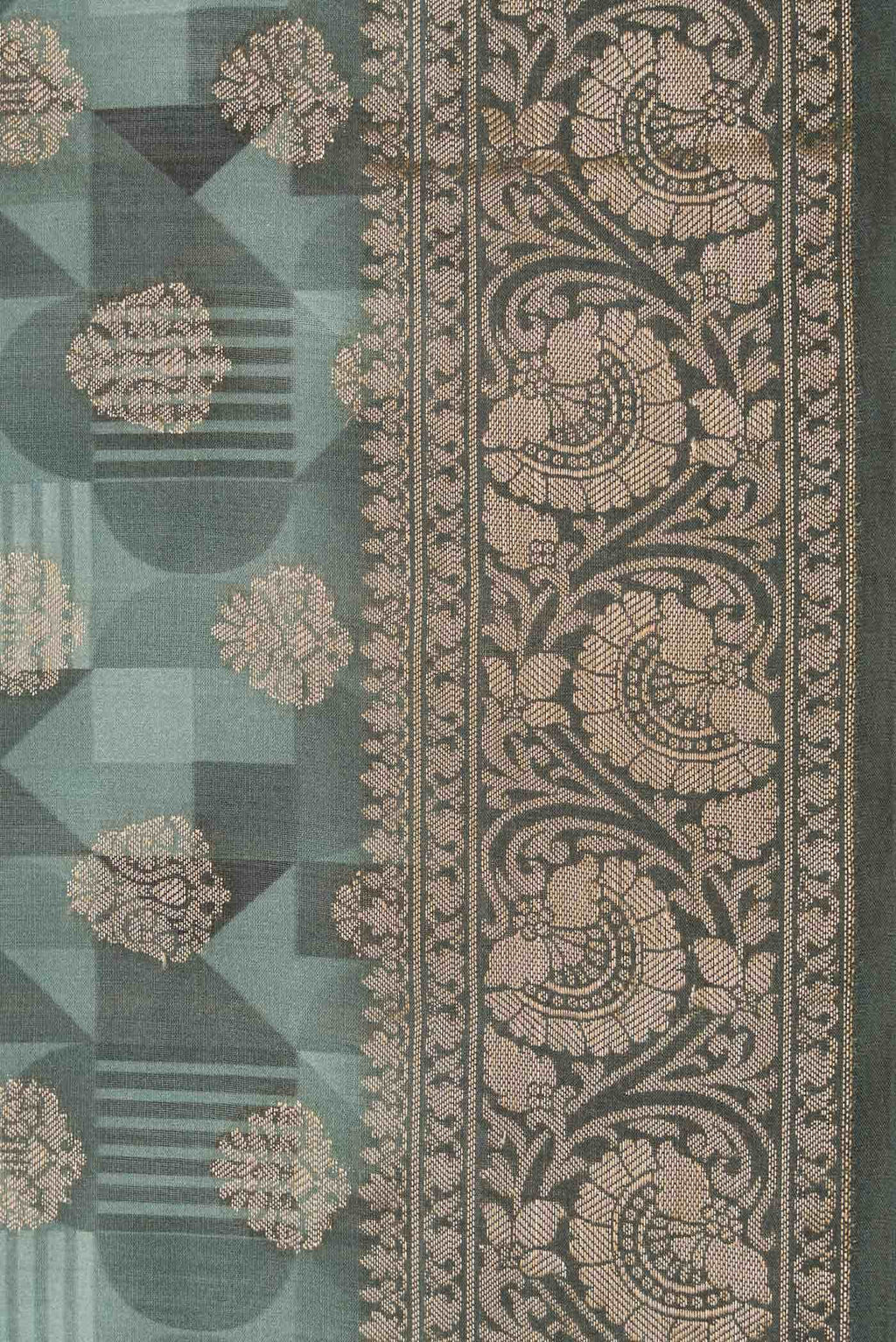 Grey Dual Tone Tussar Silk Saree