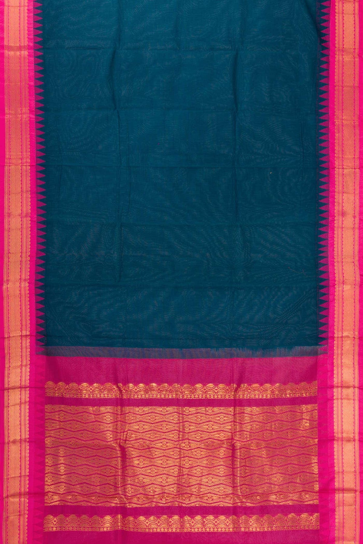 Maya Blue Dual Tone Gadwal Silk Saree