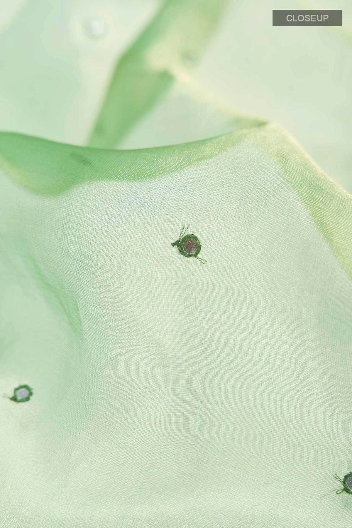 Green Organza Silk Saree