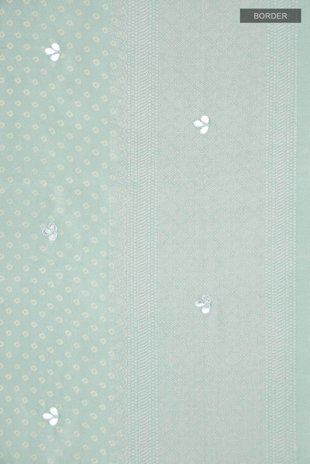 Mint Green Tussar Silk Saree