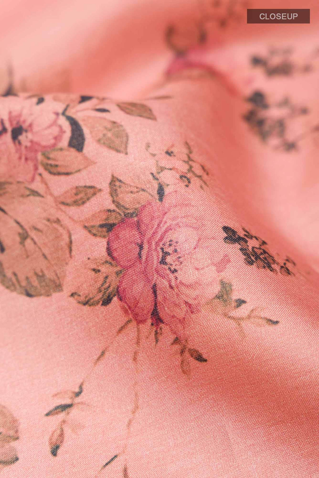 Peach Tussar Silk Saree