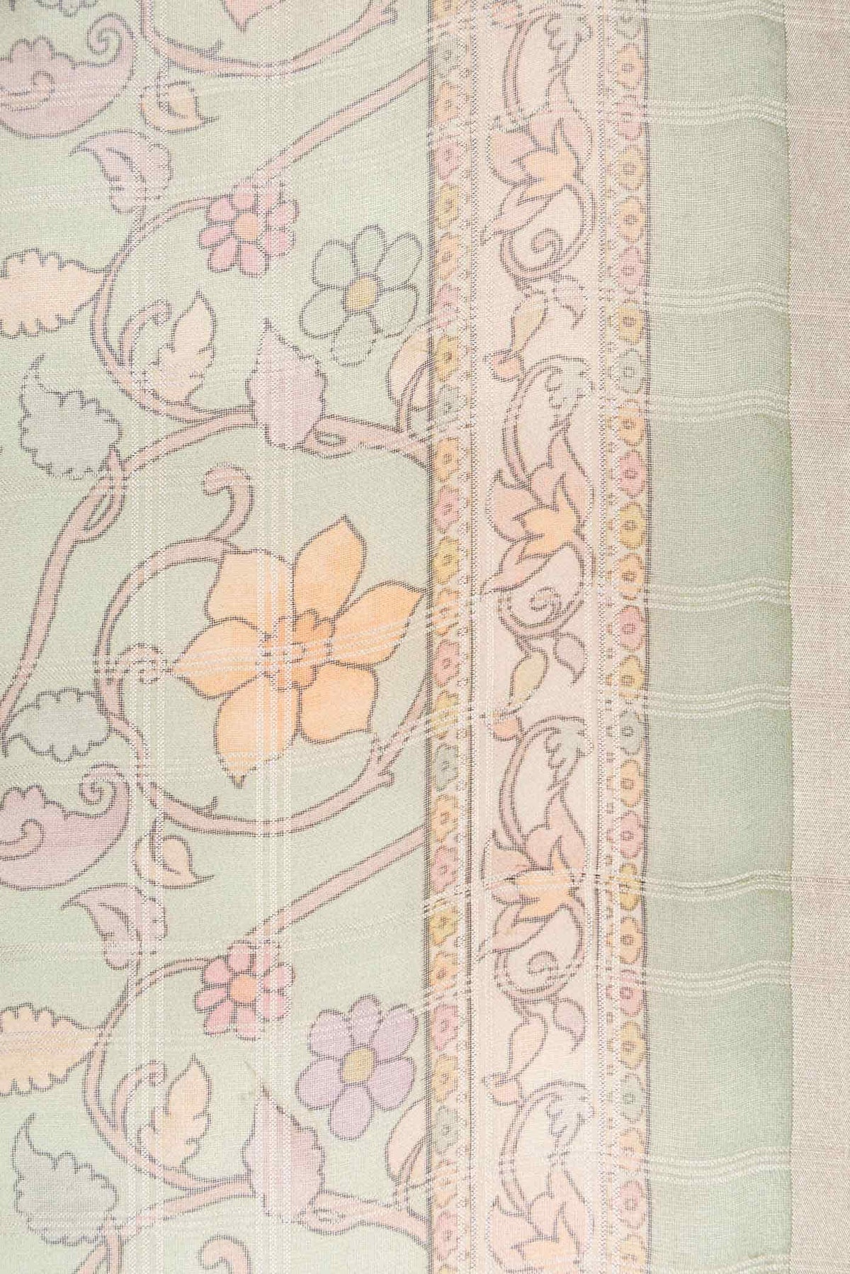 Pista Green Organza Silk Saree