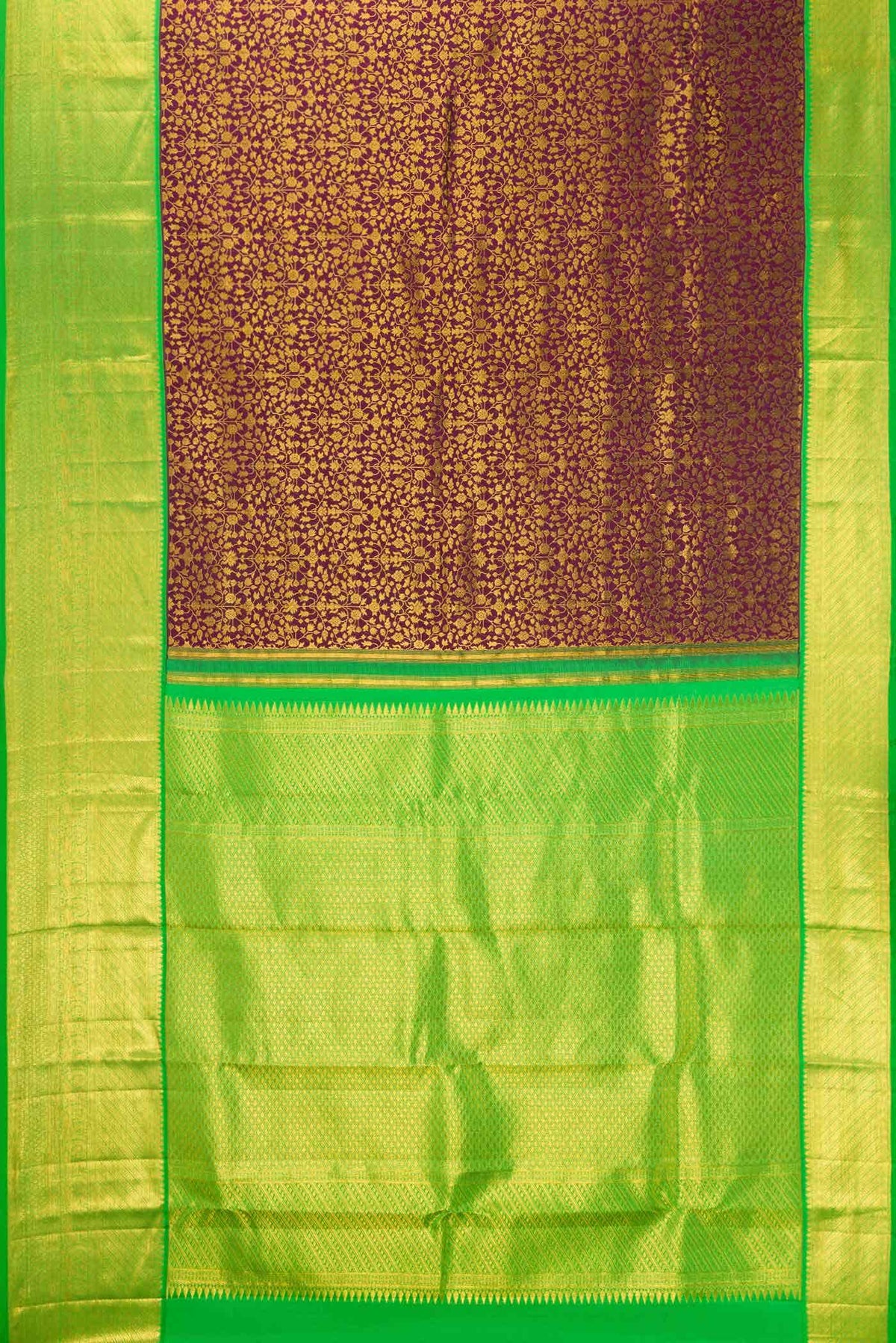 Magenta Dual Tone Kanchipuram Silk Saree
