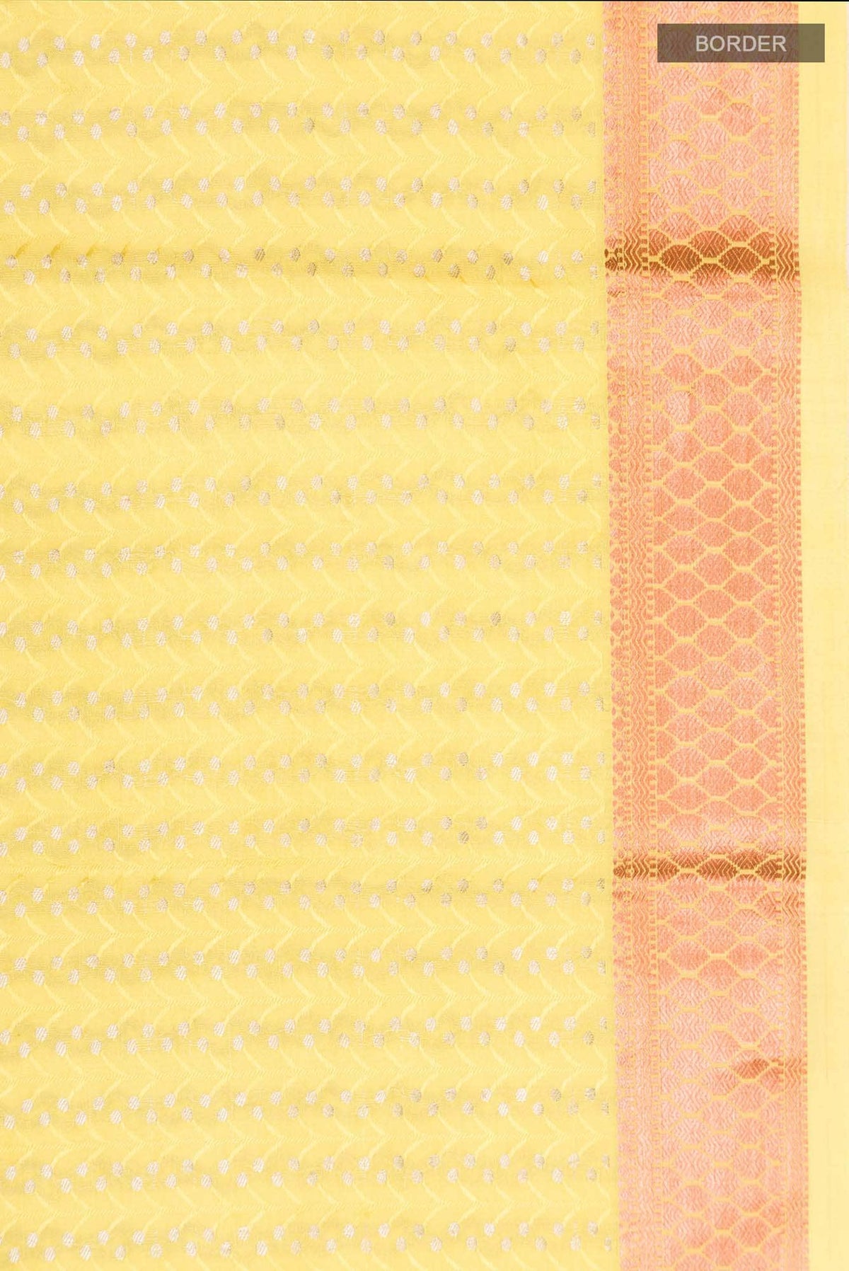 Yellow Mysore Crepe Saree