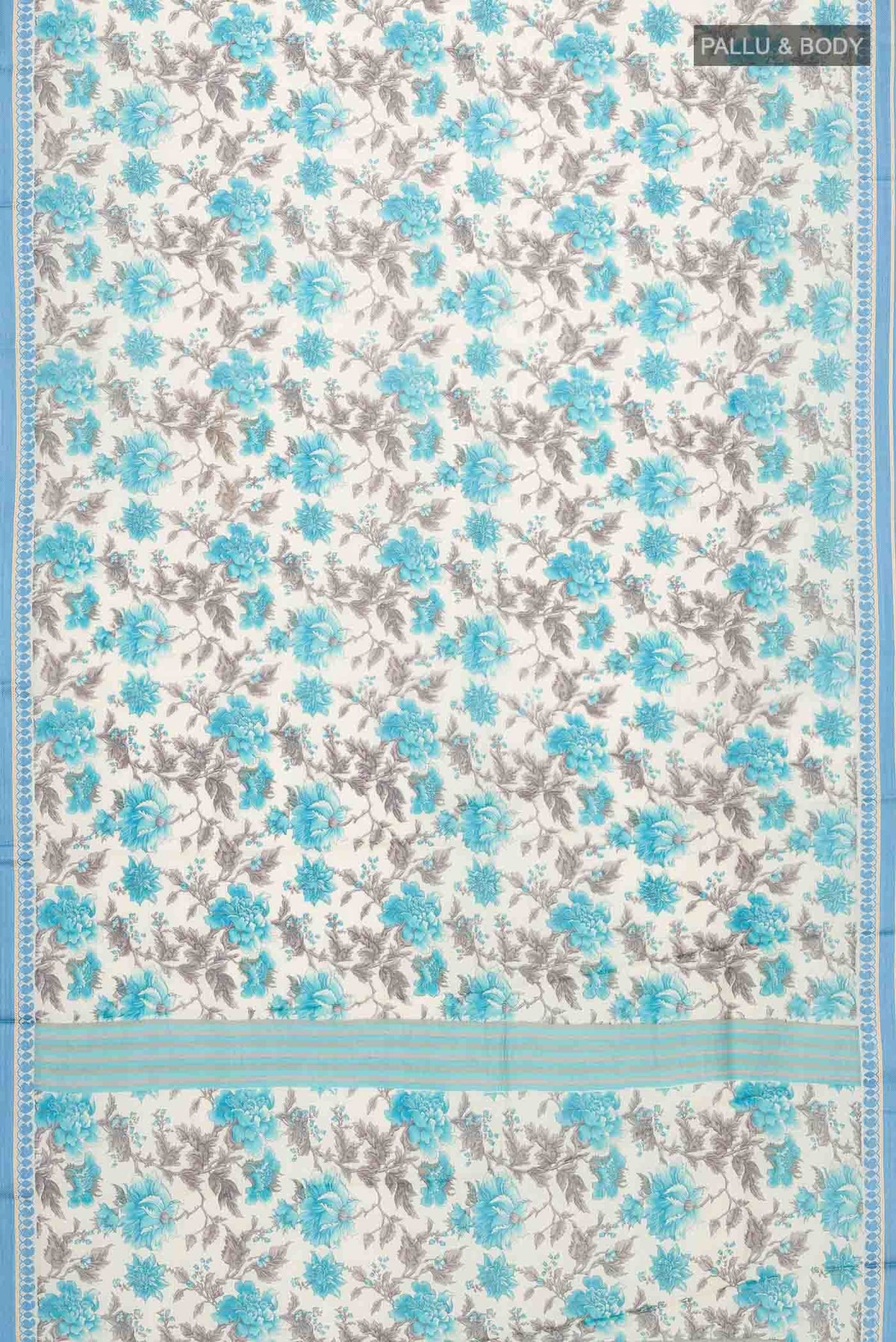 Cream Tussar Silk Saree