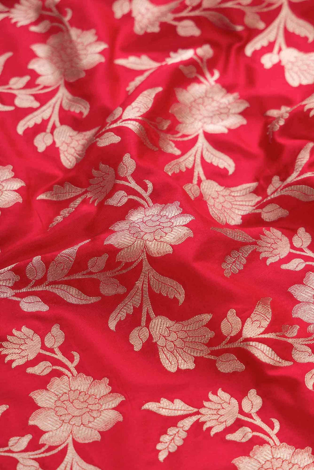 Red Dual Tone Banarasi Silk Saree