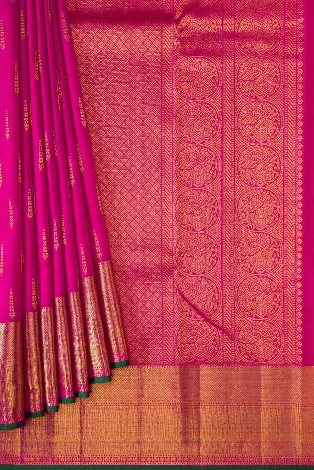 Pink Dual Tone Kanjivaram Silk Saree