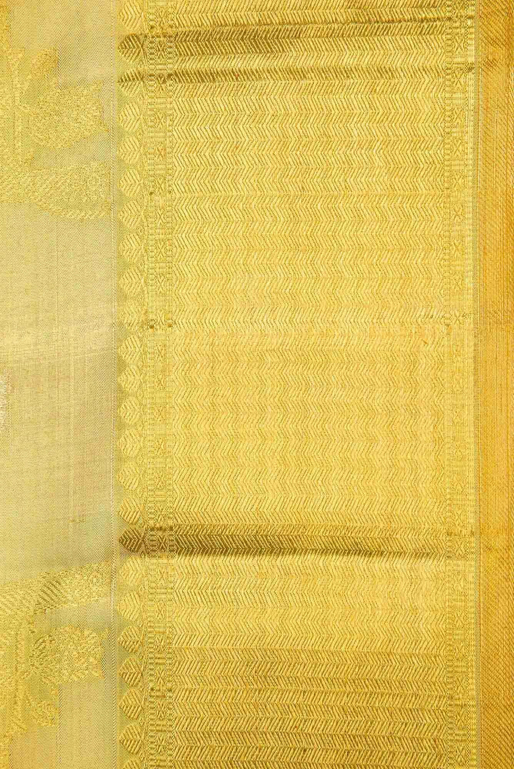 Pure Silk Pure Zari Gold Dual Tone Kanjivaram Tissue Saree