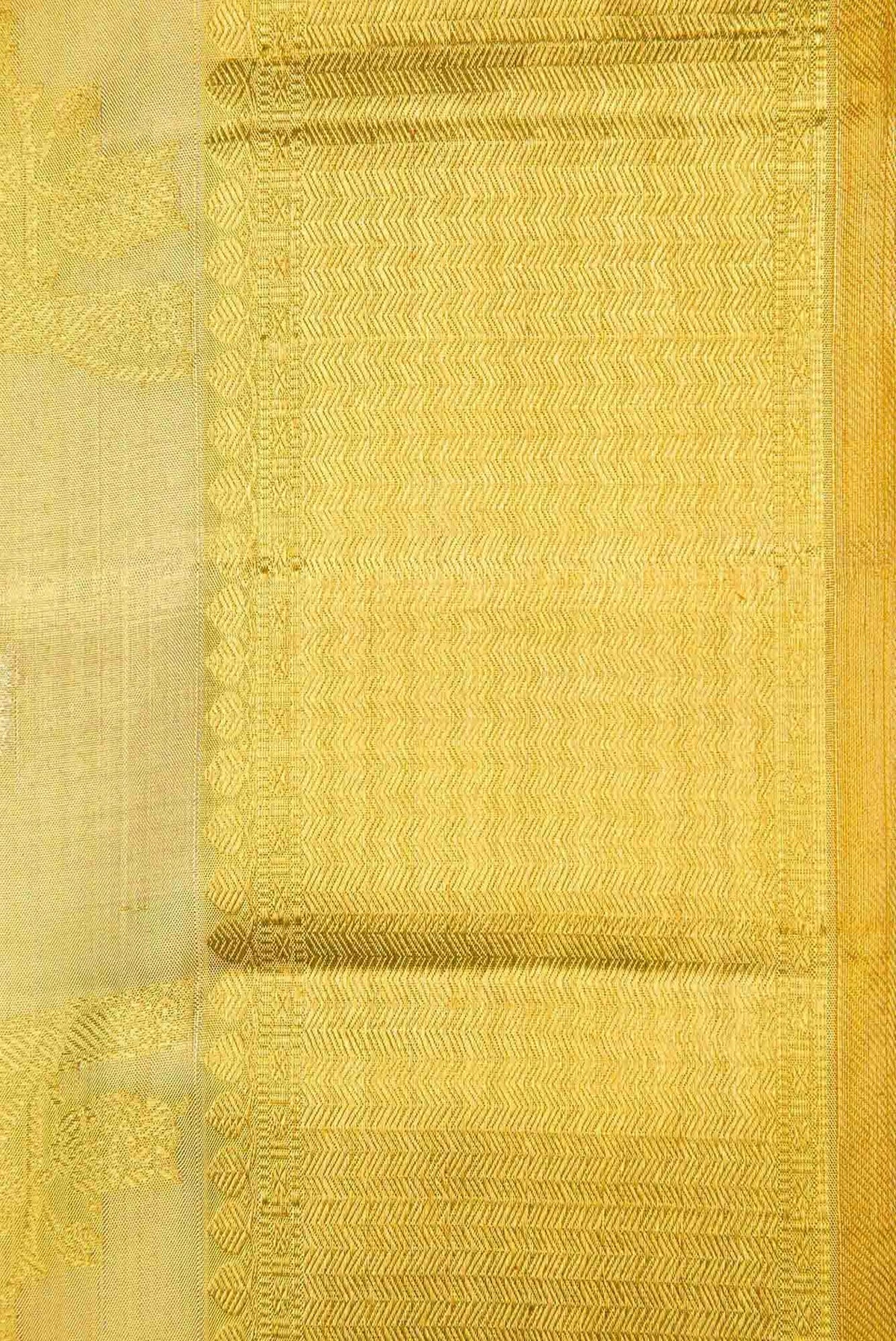 Pure Silk Pure Zari Gold Dual Tone Kanjivaram Tissue Saree
