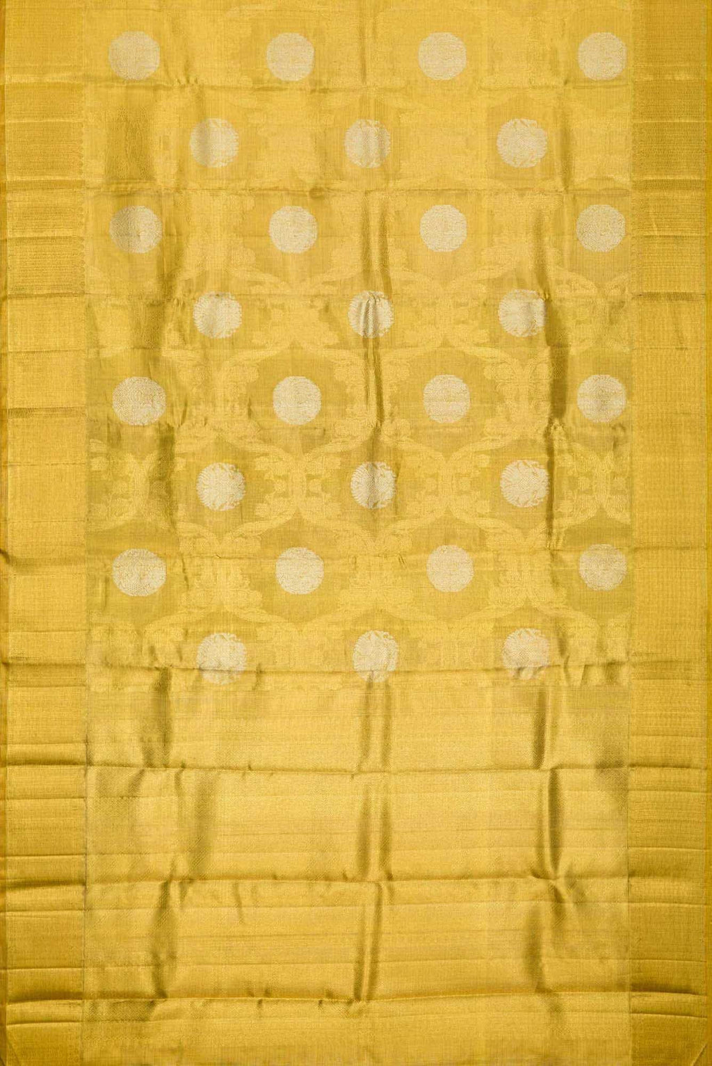 Pure Silk Pure Zari Gold Dual Tone Kanjivaram Tissue Saree
