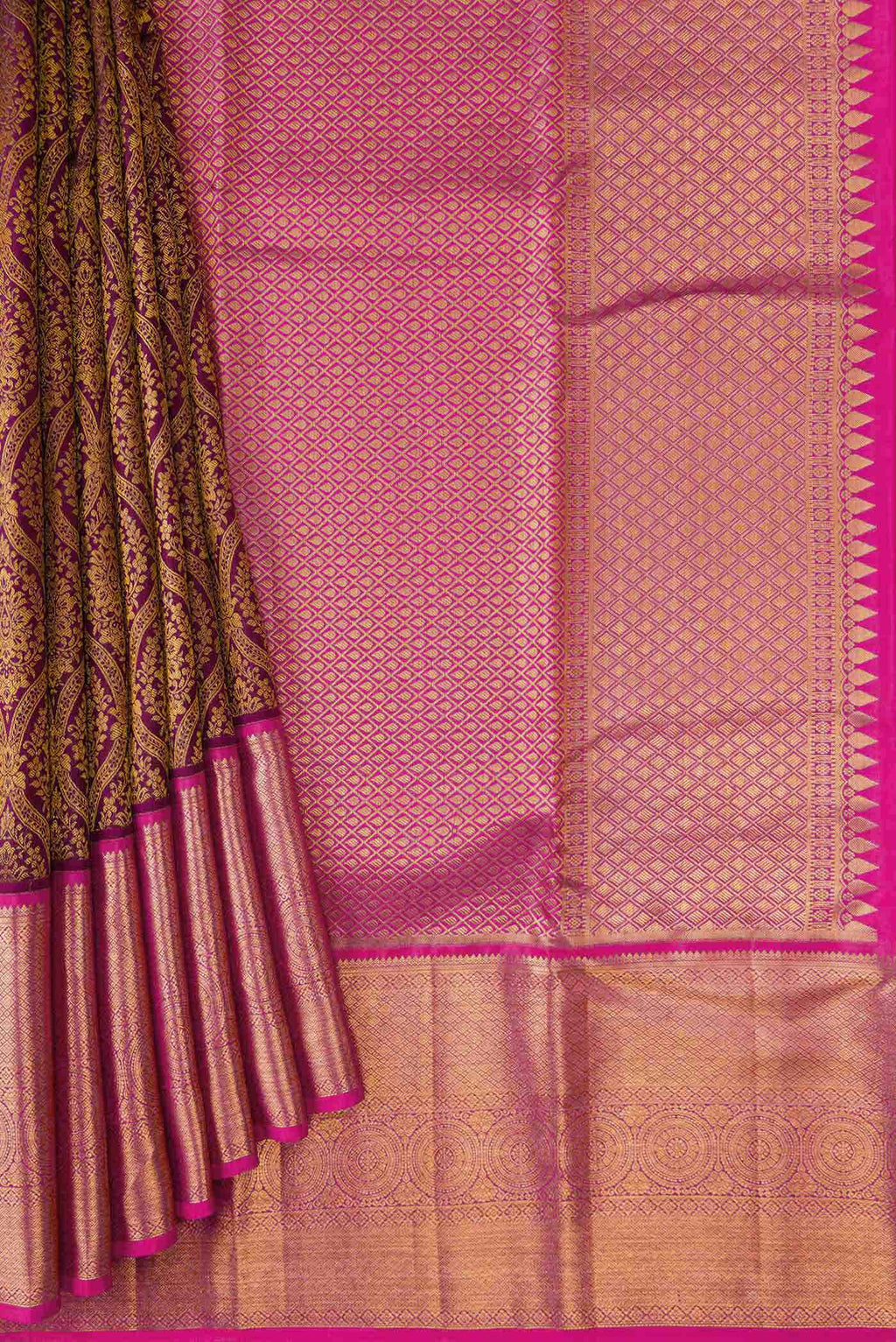 Green Dual Tone Kanchipuram Silk Saree