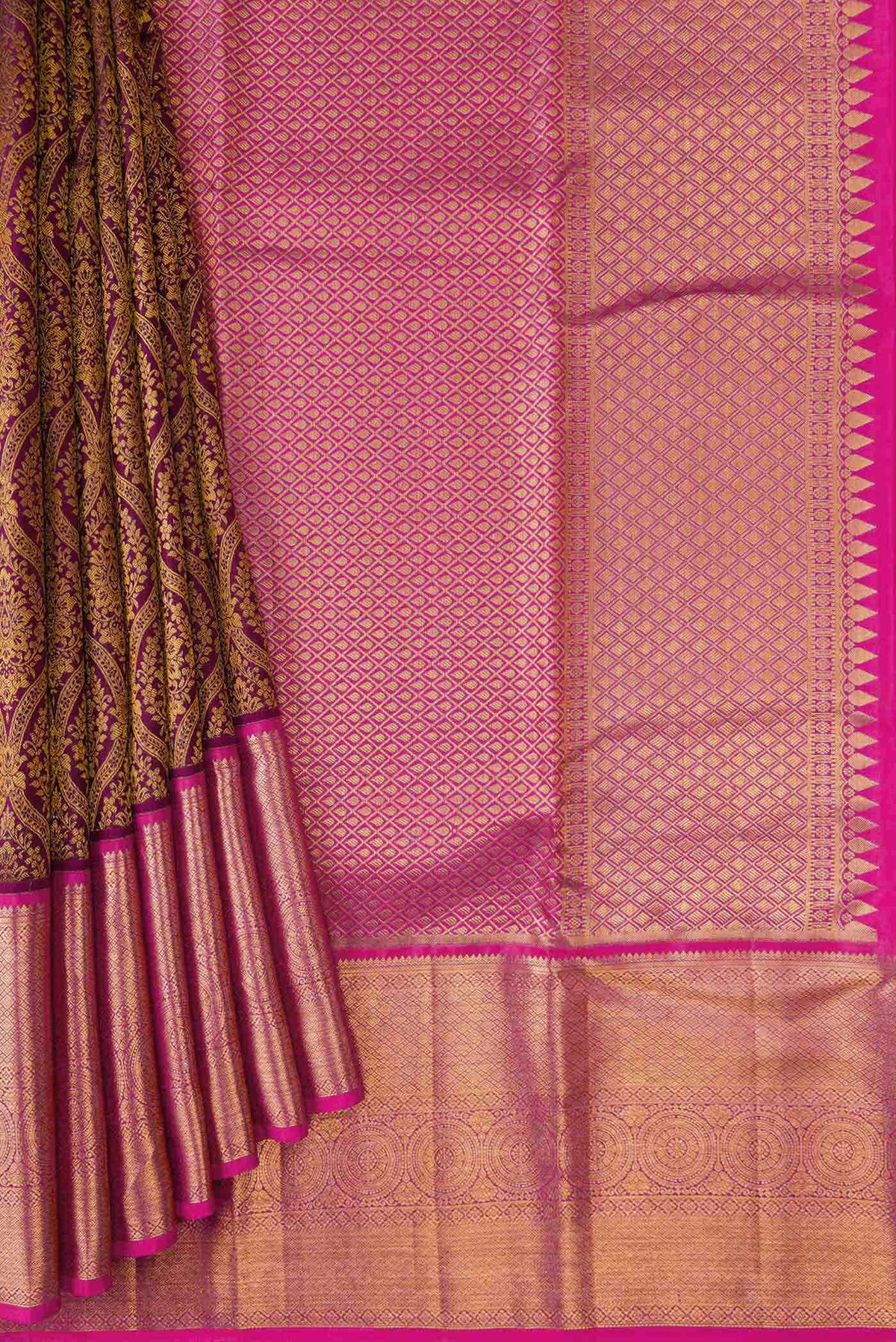 Green Dual Tone Kanchipuram Silk Saree