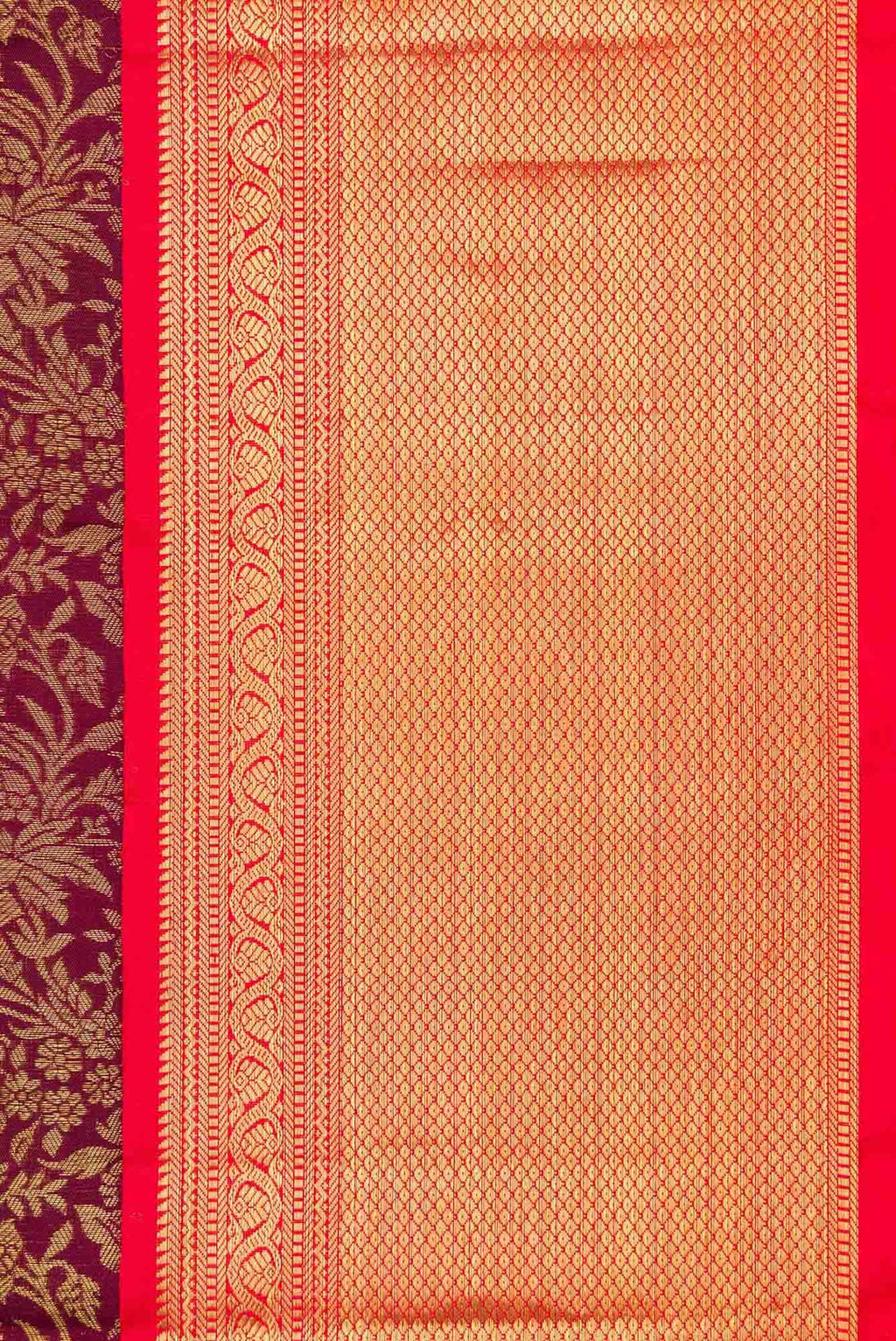 Maroon Dual Tone Kanchipuram Silk Saree