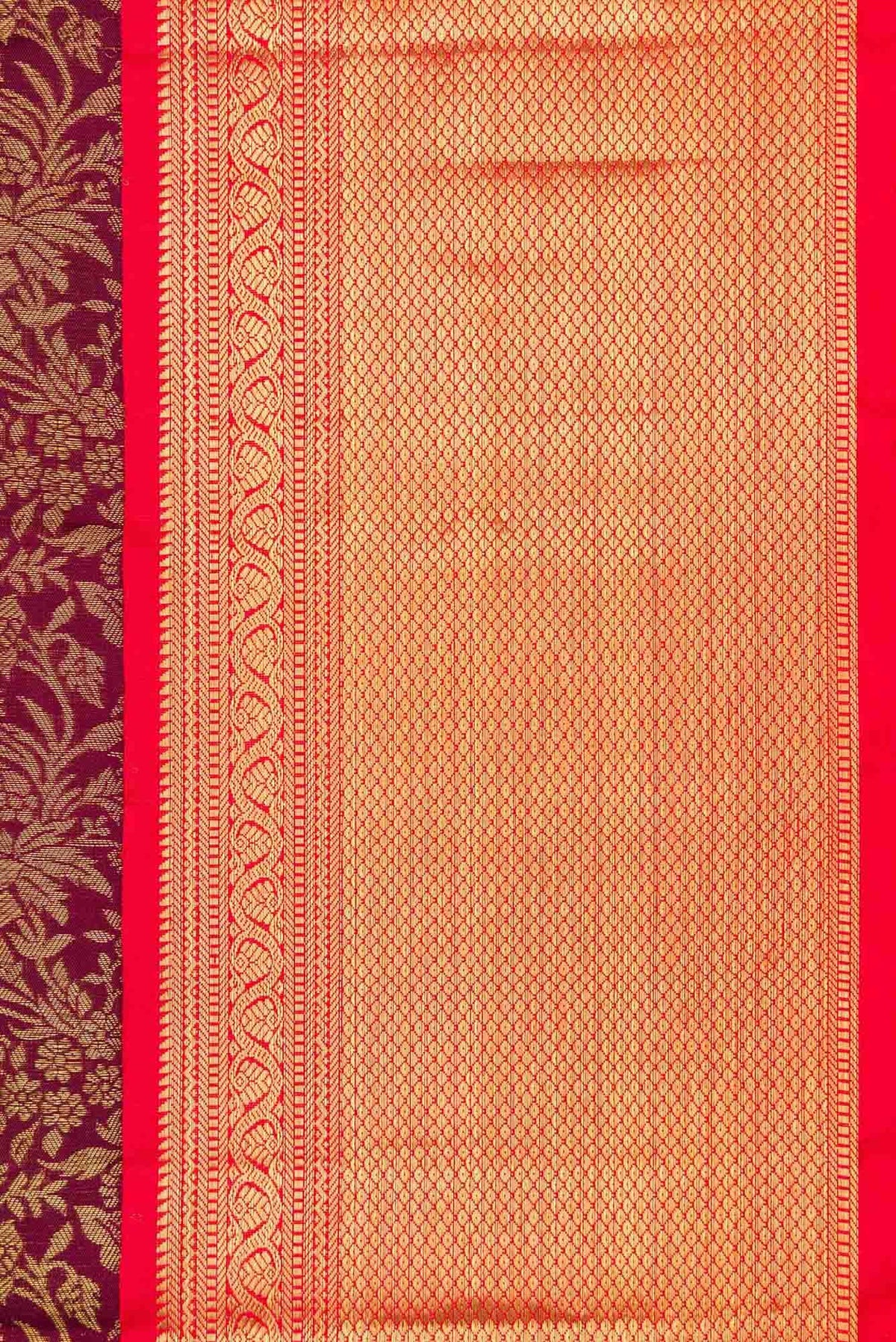 Maroon Dual Tone Kanchipuram Silk Saree