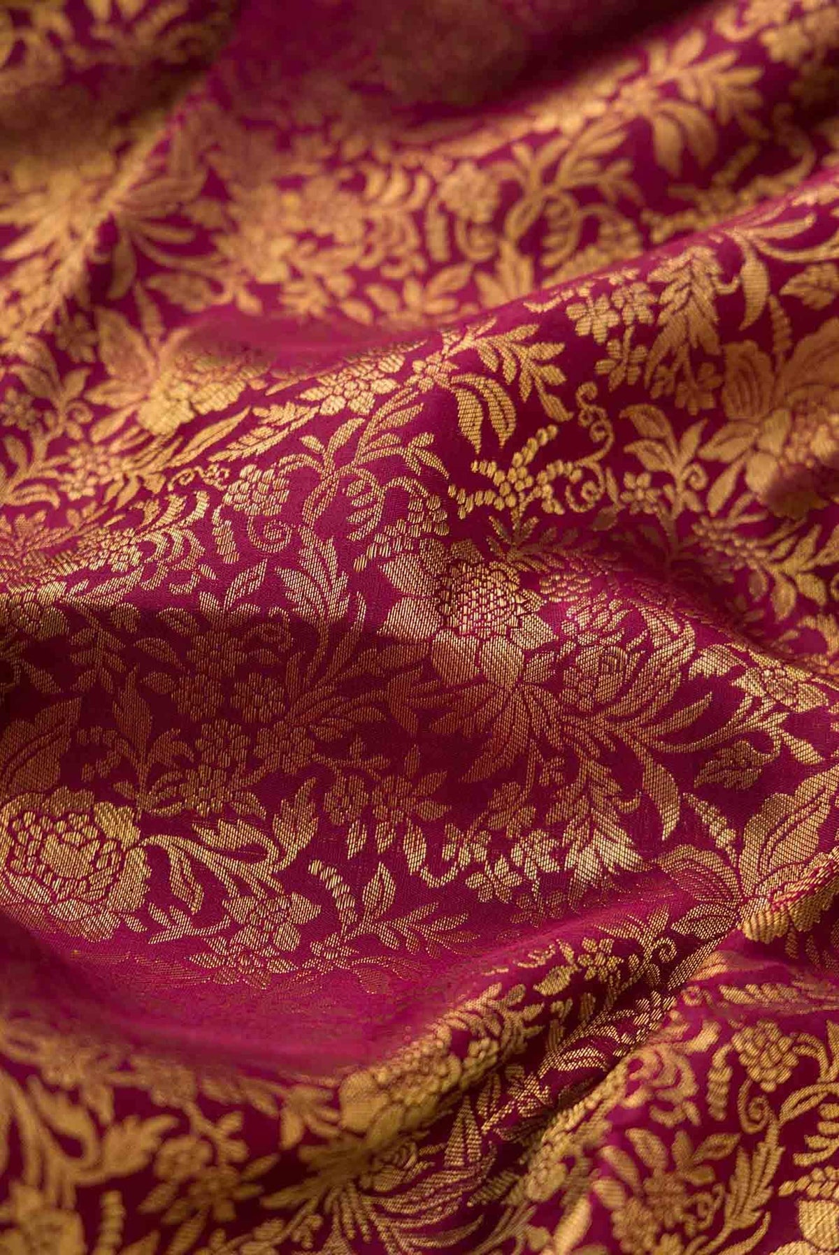 Maroon Dual Tone Kanchipuram Silk Saree