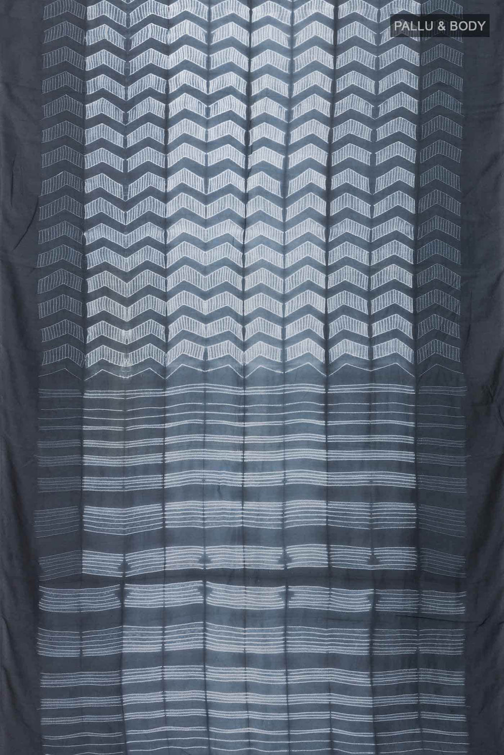 Grey Tussar Silk Saree