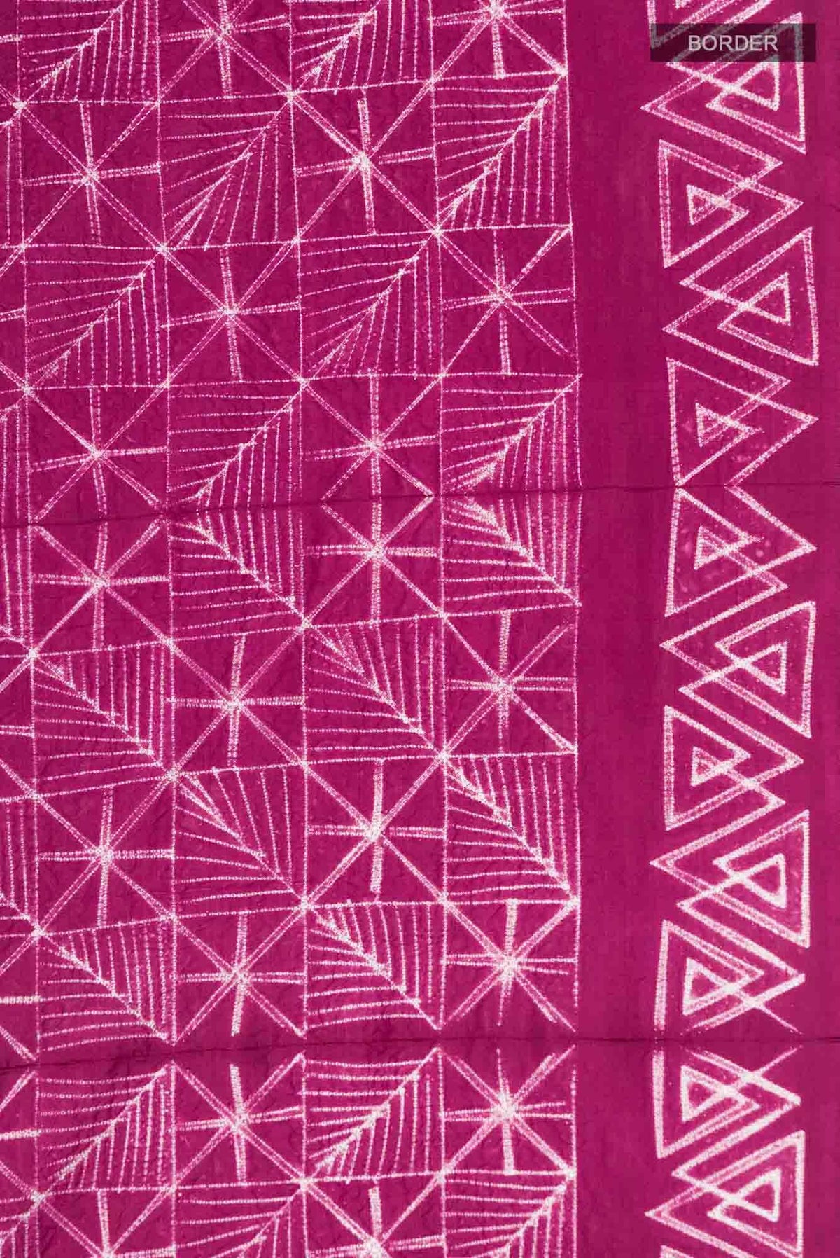 Magenta Printed Silk Saree