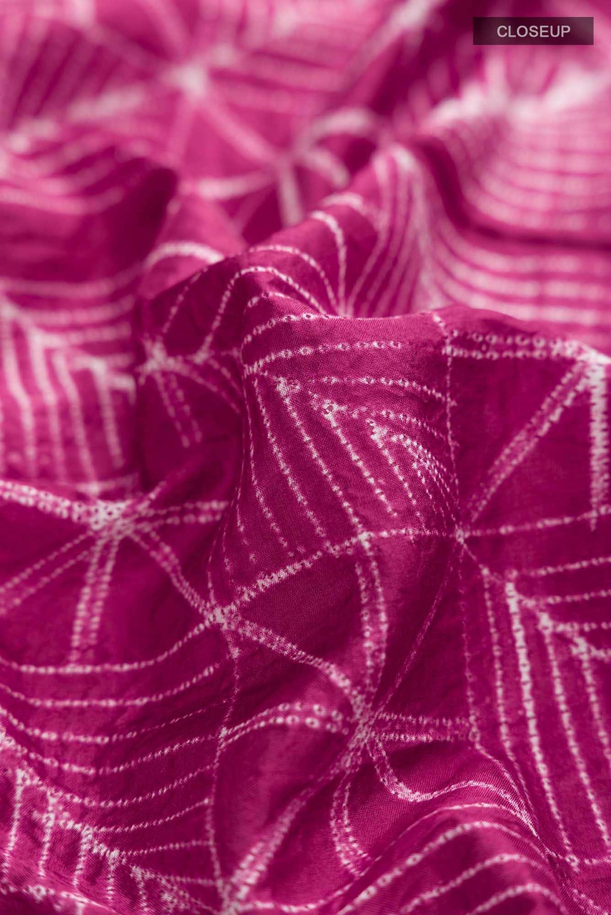 Magenta Printed Silk Saree