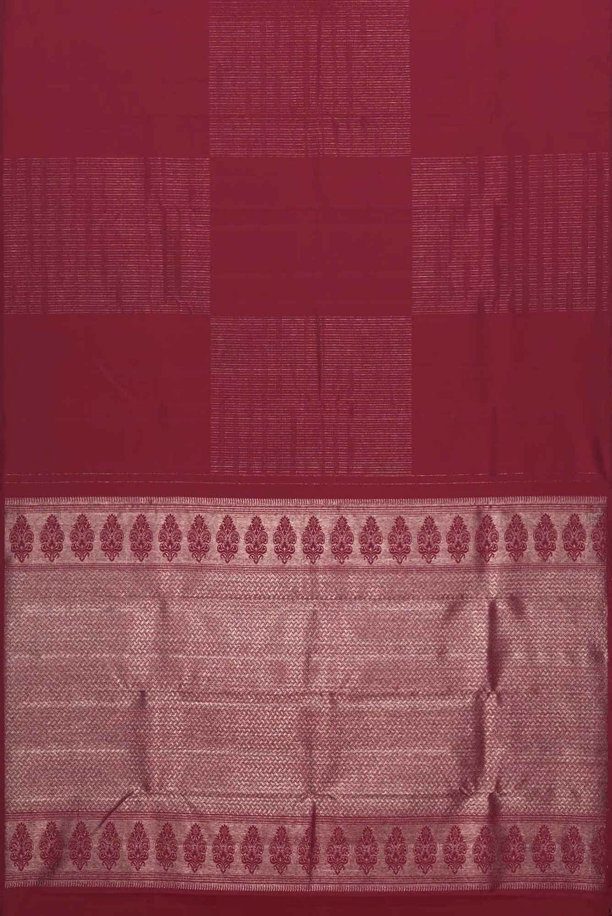 Maroon Dual Tone Kanchipuram Silk Saree